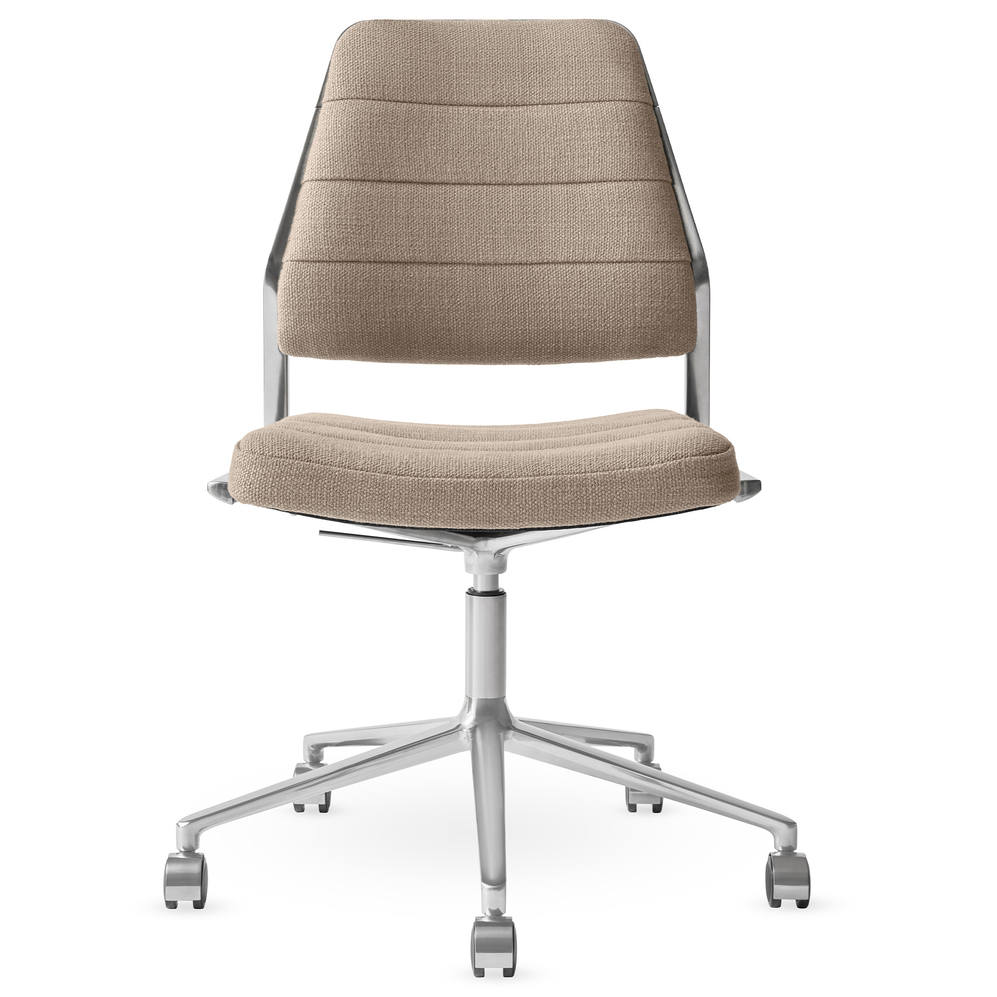 Vipp - Vipp454+ Swivel chair, polished, castors, Tide - Kontorsstolar