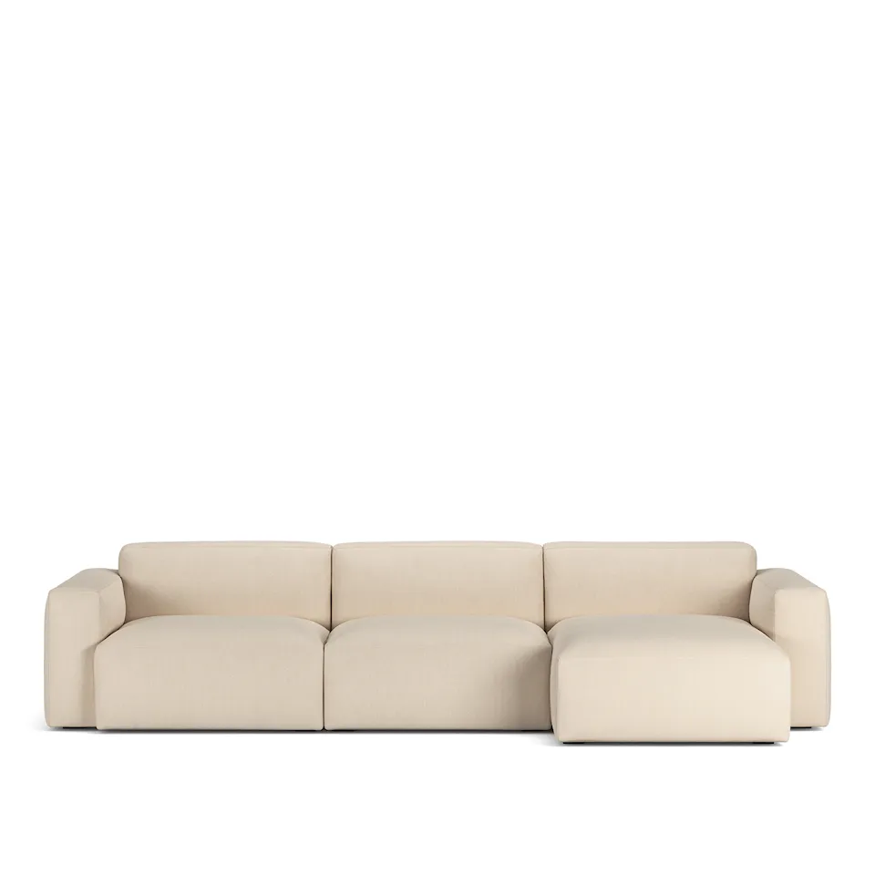 Brick 3-Seater Chaise Lounge Right Shadow Nature Fixed Upholstery