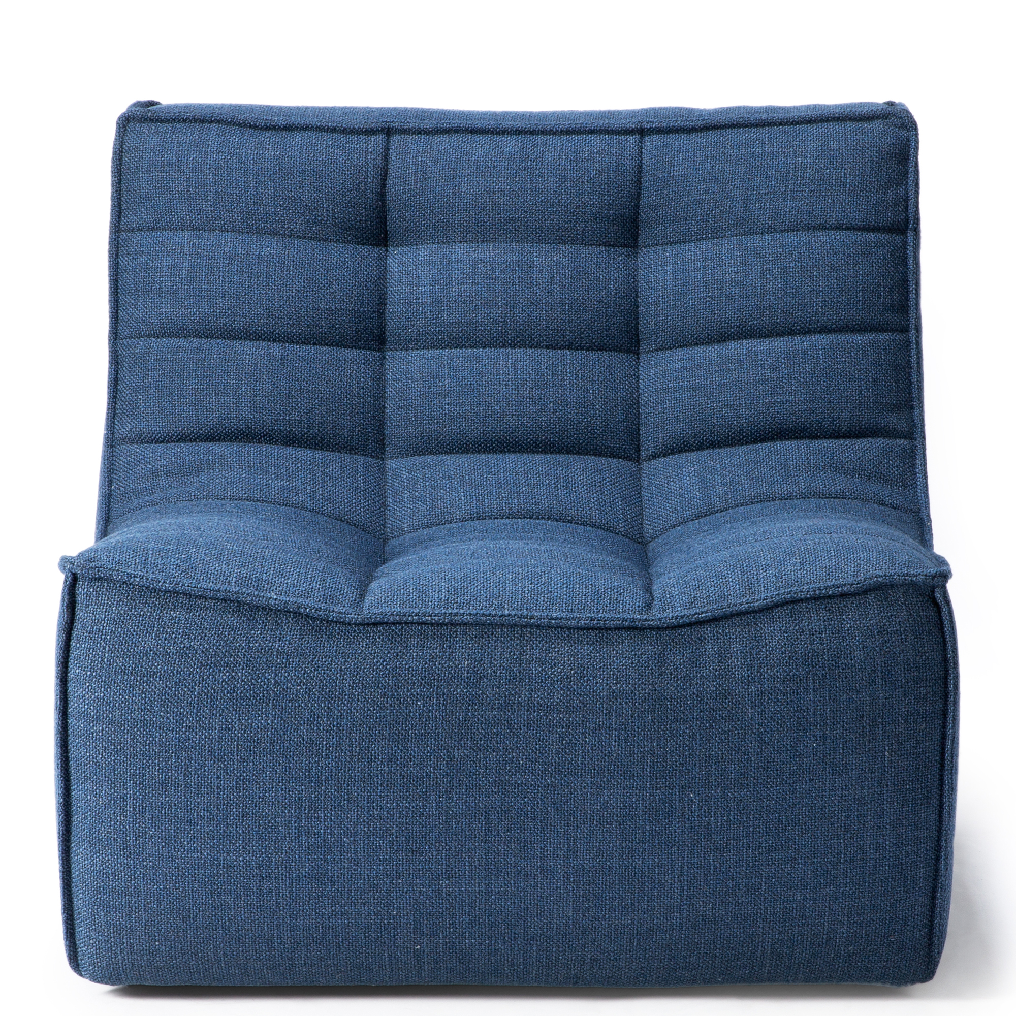 Ethnicraft - N701 Sofa 1-Seater - Blue - Soffor - Jacques Deneef - Blå - Trä/Textilmaterial/Skum | Möbler - Soffor Och Dagbäddar - Soffor | Möbelexperten