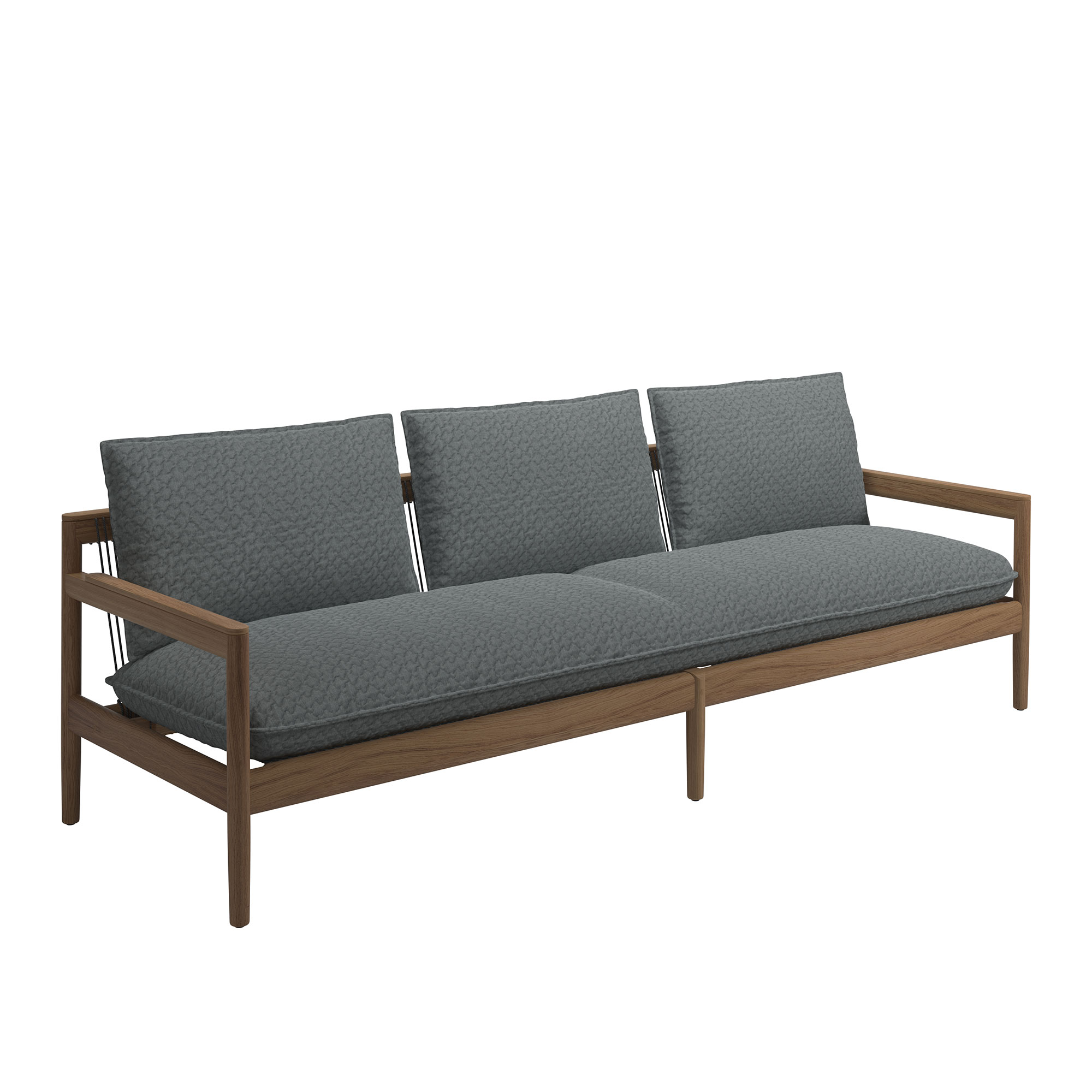 Gloster - Saranac 3-Seater Sofa - Fabric Grade D - Wave Gravel - Soffor utomhus - Mark Gabbertas | Utemöbler - Loungemöbler - Soffor Utomhus | Möbelexperten