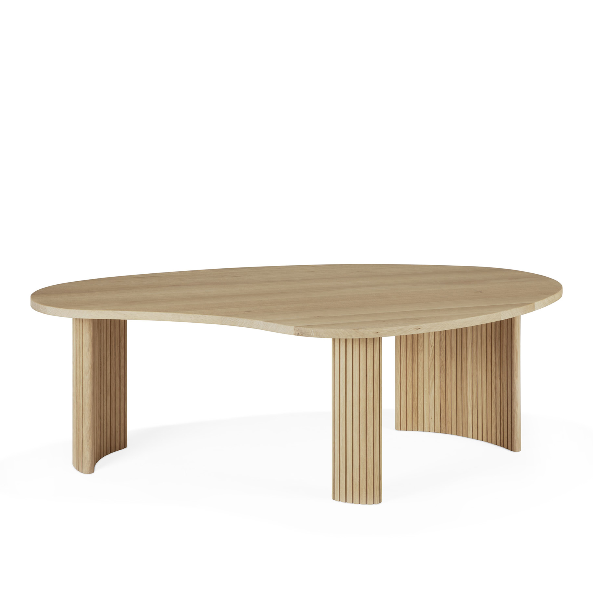 Ethnicraft - Boomerang Coffee Table - Oak - Pebble Shape 126 x 74 x 40 - Soffbord - Träfärgad - Trä | Möbler - Bord - Soffbord | Möbelexperten