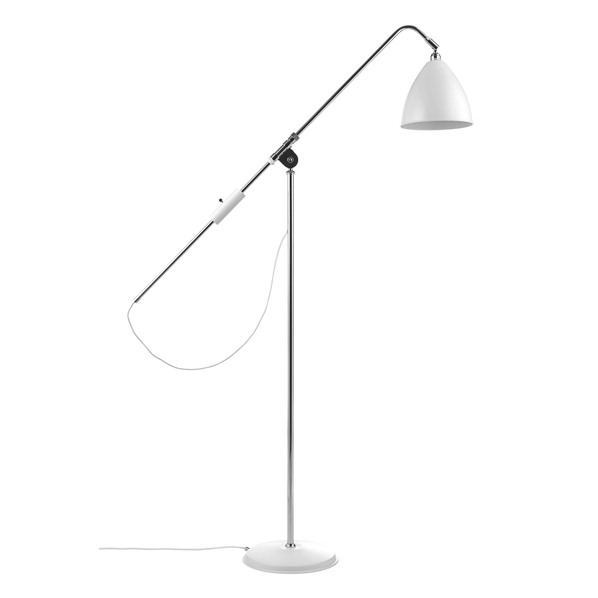 Gubi - Bestlite - BL4 Golvlampa, Krombas, Finish: Matt White - Läslampor - Robert Dudley Best - Vit