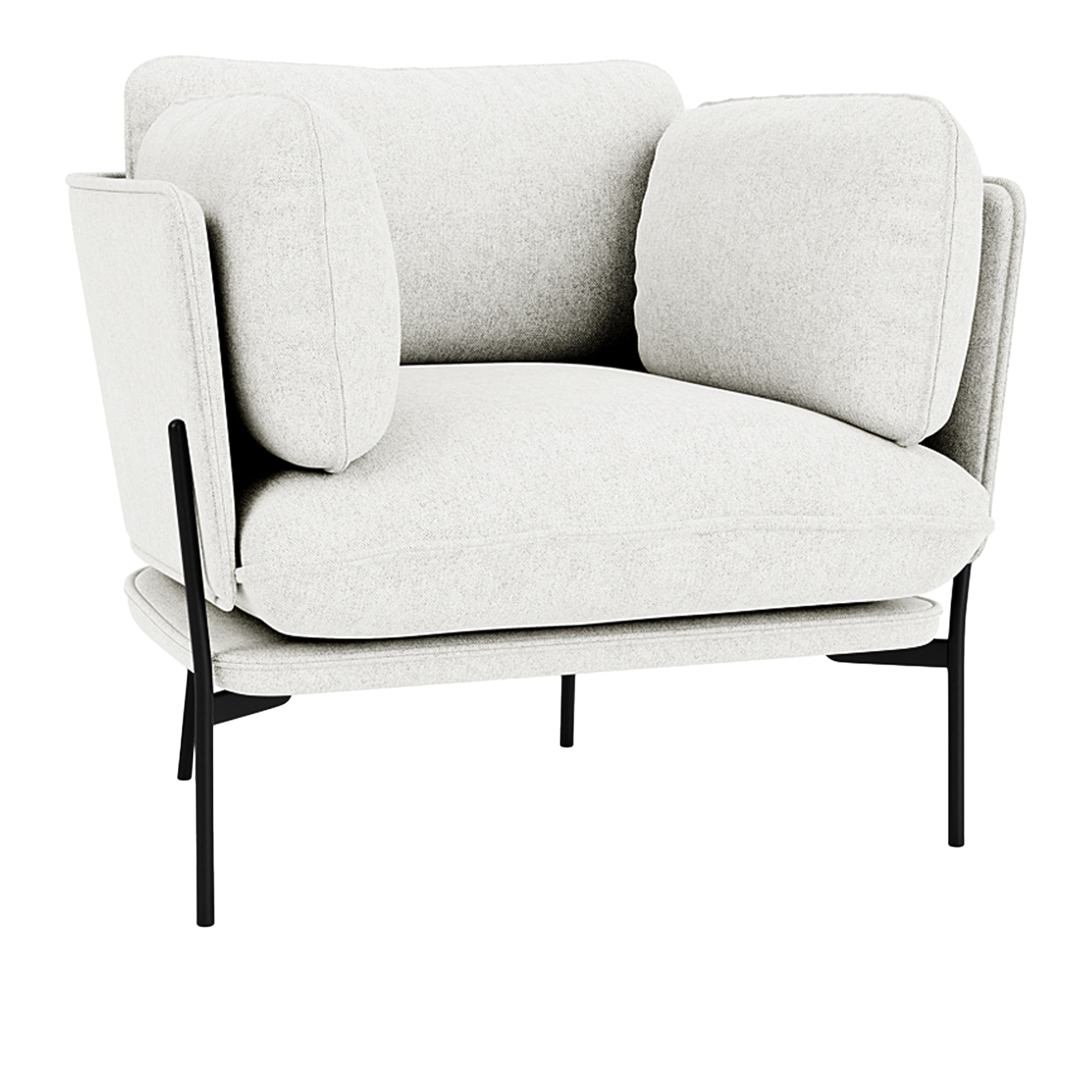 &Tradition - Cloud LN1 - Warm Black - Fabric cat.2 - Hallingdal 65 110 - Fåtöljer - Luca Nichetto - MDF/Metall