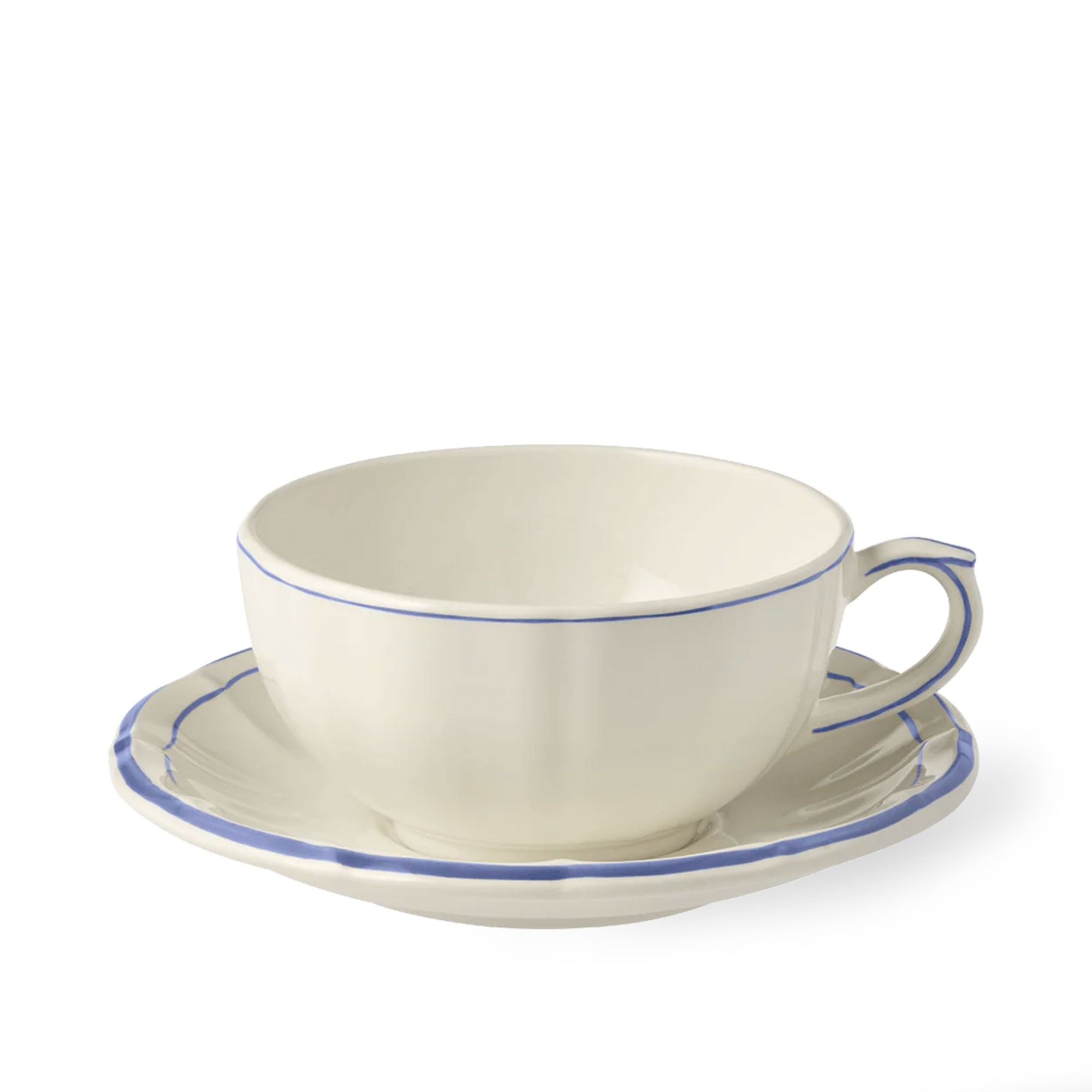 Gien - Filet frukostkopp blå - Kaffekoppar - Blå - Keramik