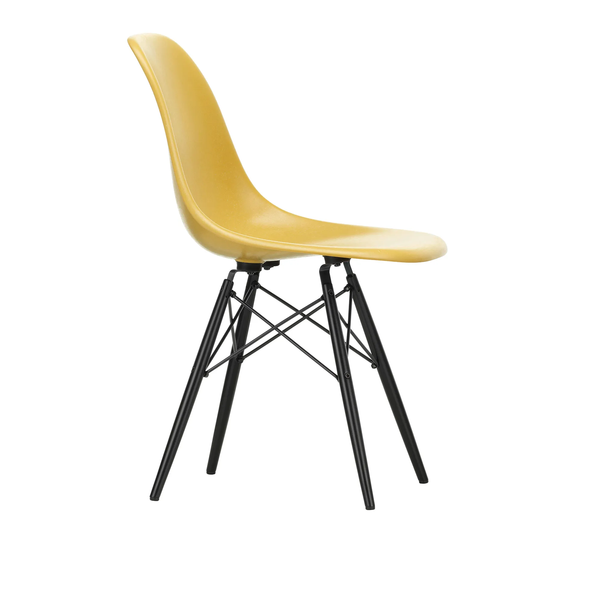 Eames Fiberglass Chair DSW stol Black Maple