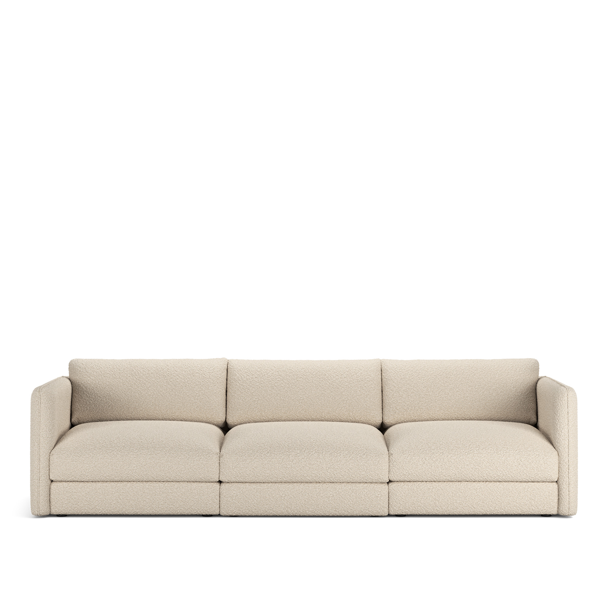 NOGA - Pavarotti 3-Seater, Removable Cover, Cushion Variant 03, Ascot White - Soffor - Vit
