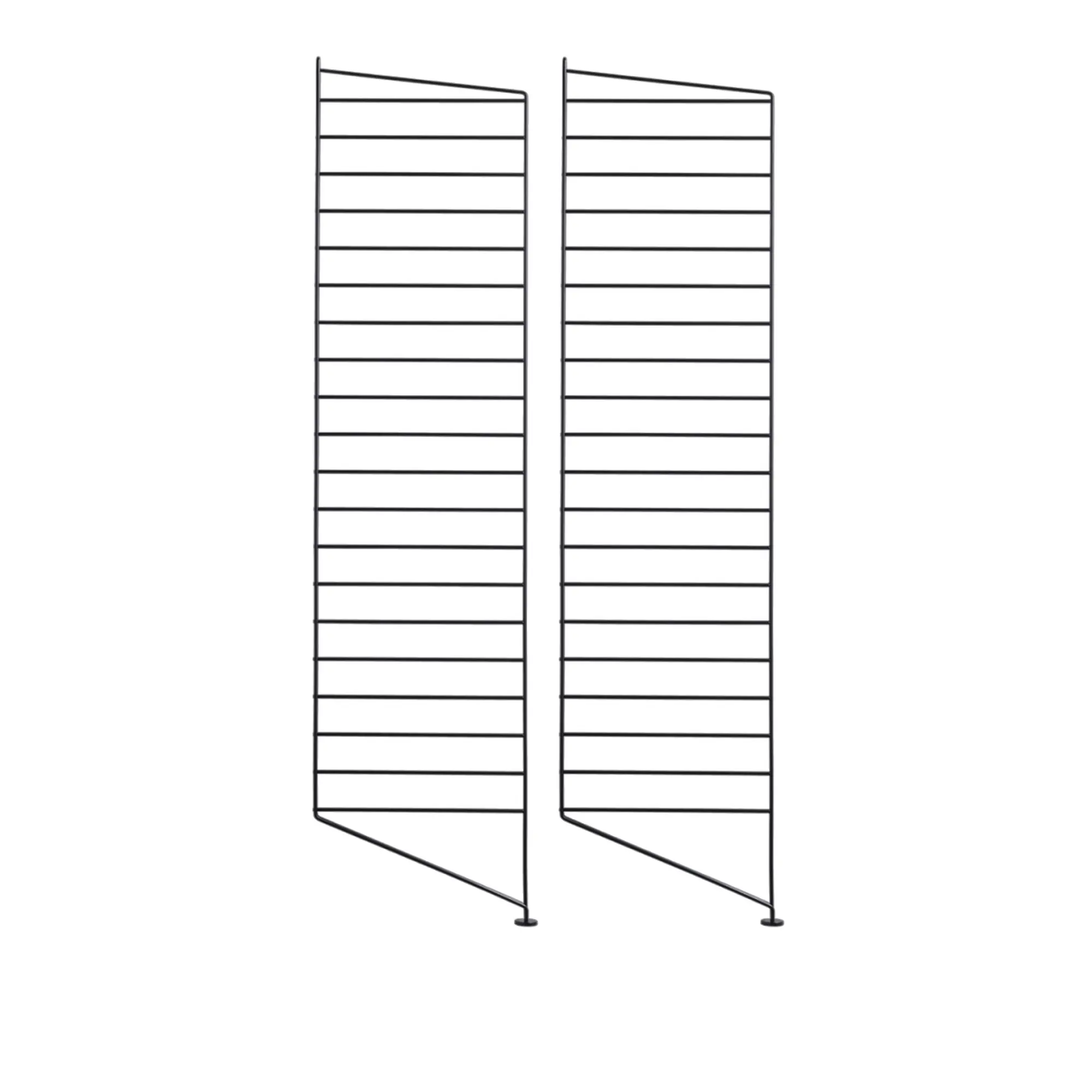 Golvgavel 115 x 30 cm 2-pack svart