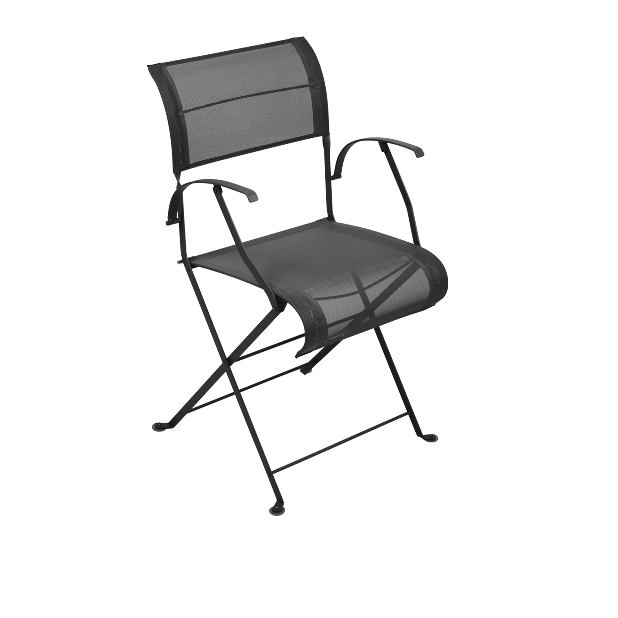 Fermob - Dune Premium Armchair Liquorice - Matstolar utomhus - Pascal Mourgue - Svart - Metall