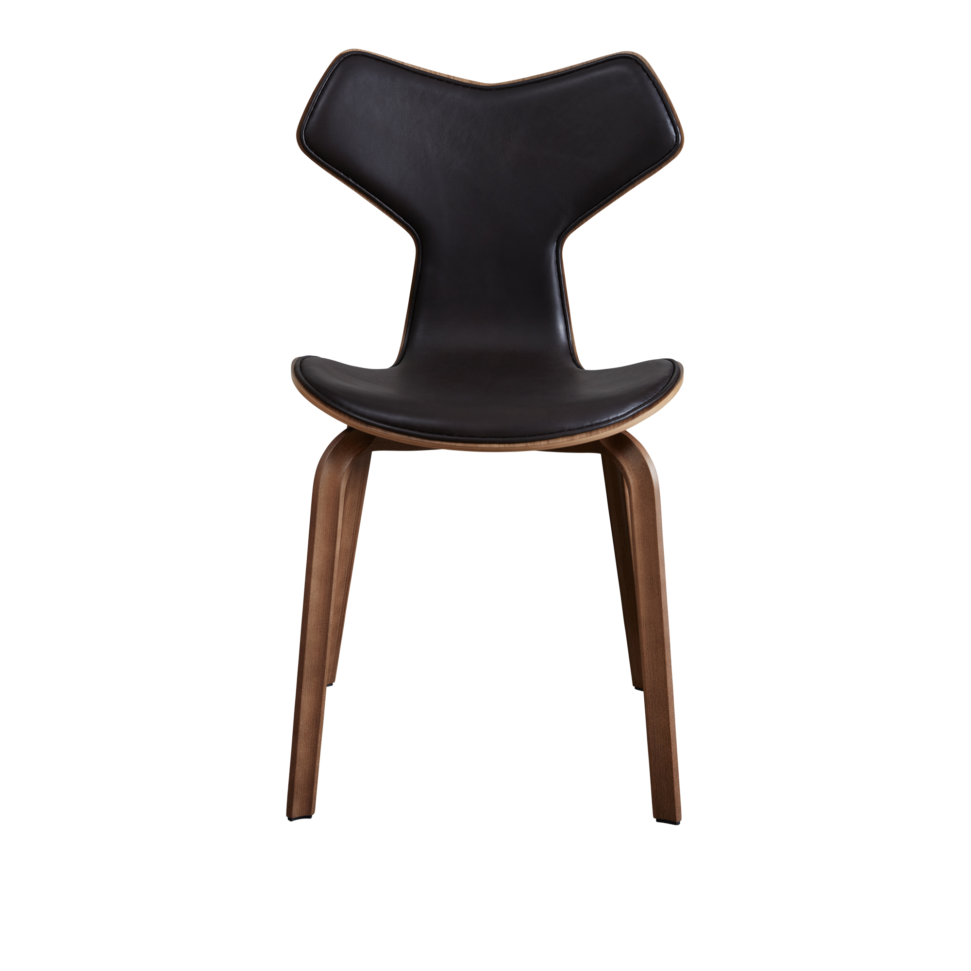 Fritz Hansen - Grand Prix Exclusive Edition Valnøtt/Mørkebrun - Spisestoler - Arne Jacobsen - Brun - Lær/Tre