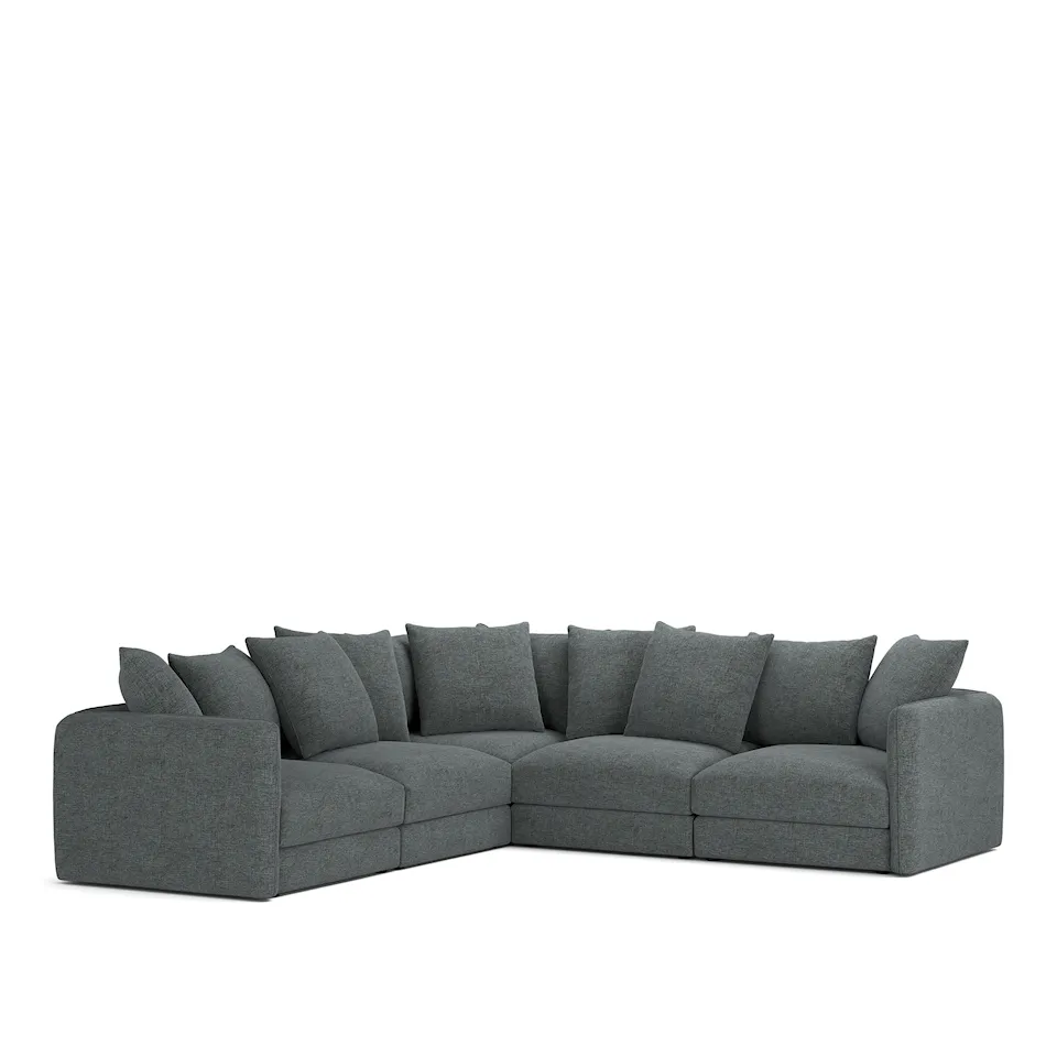 Pavarotti 5-Seater Corner, Removable Cover, Cushion Variant 01, Sienna 03