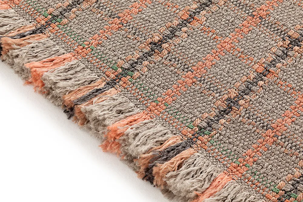 Espacio Garden Layers Tartan Terracotta