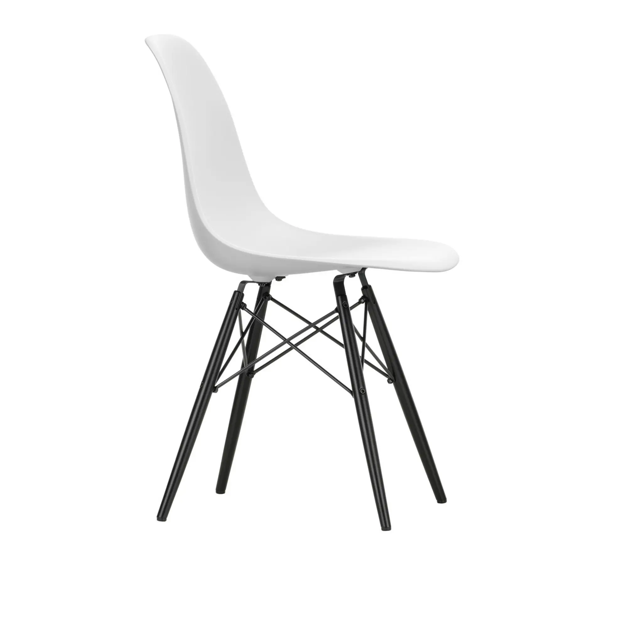 Eames RE Plastic Chair DSW stol Black Maple