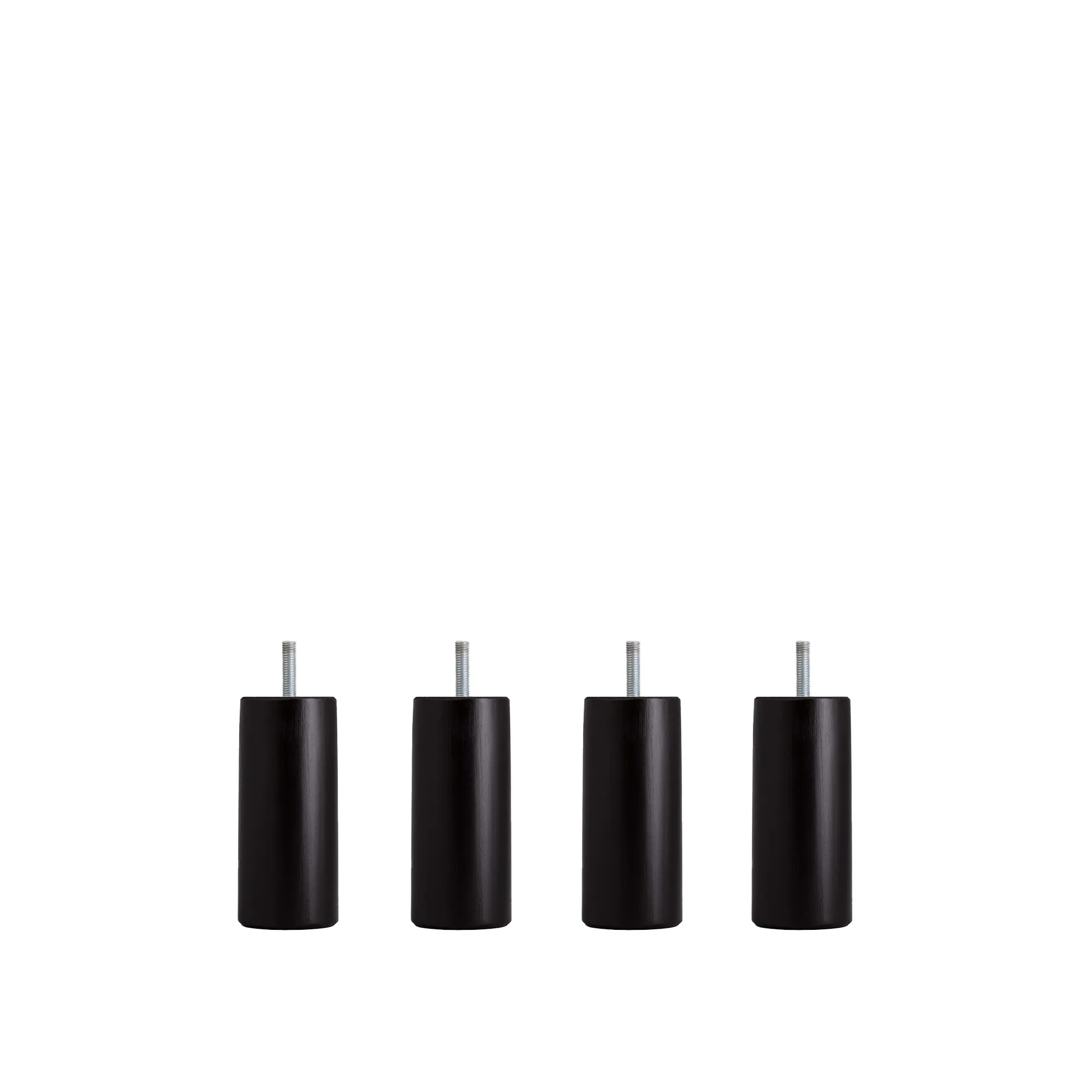 Dux SC sängben rund svart 4-pack