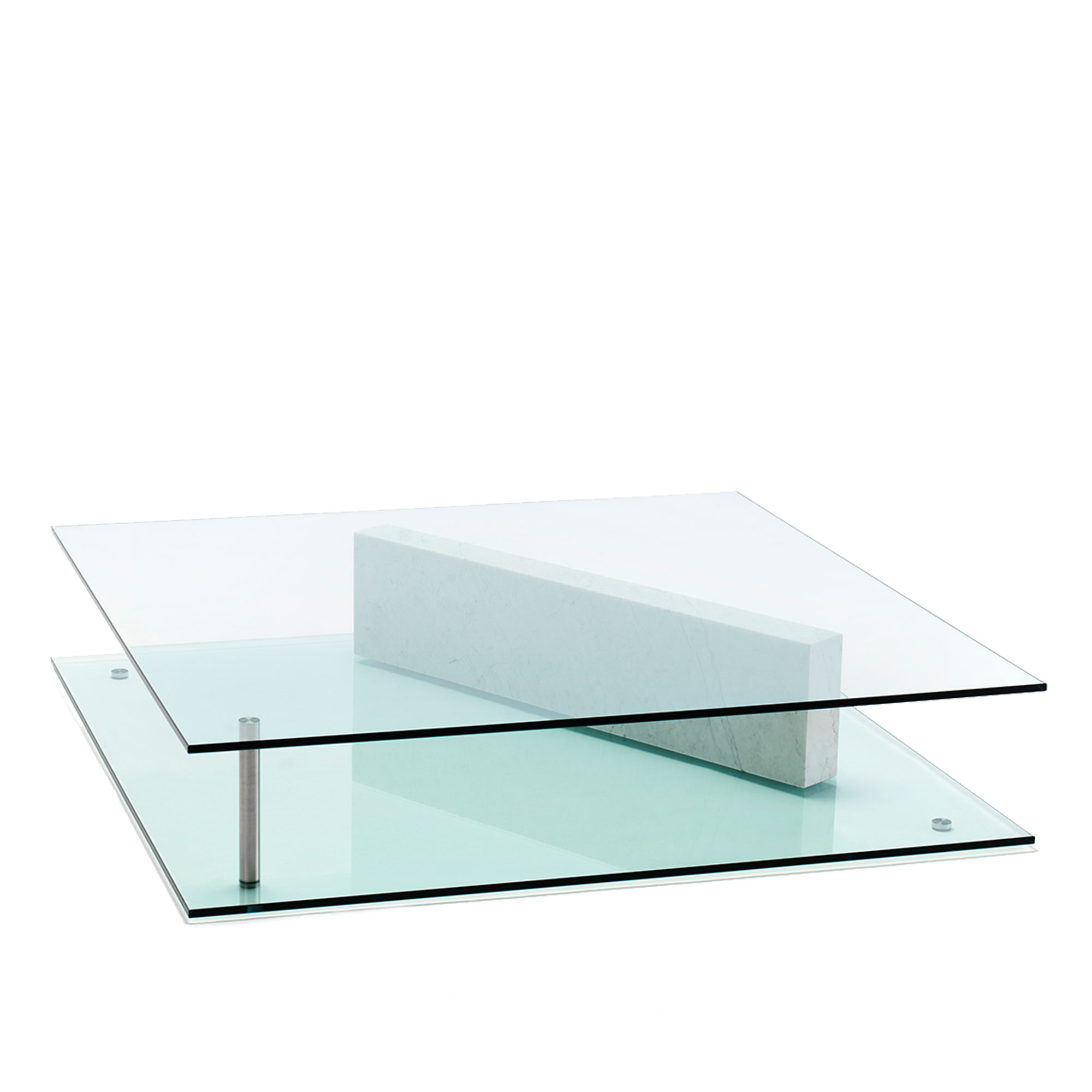Living Divani - Plane Table, Stone Oak - Sofabord - Massimo Mariani - Gjennomsiktig - Glass/Tre