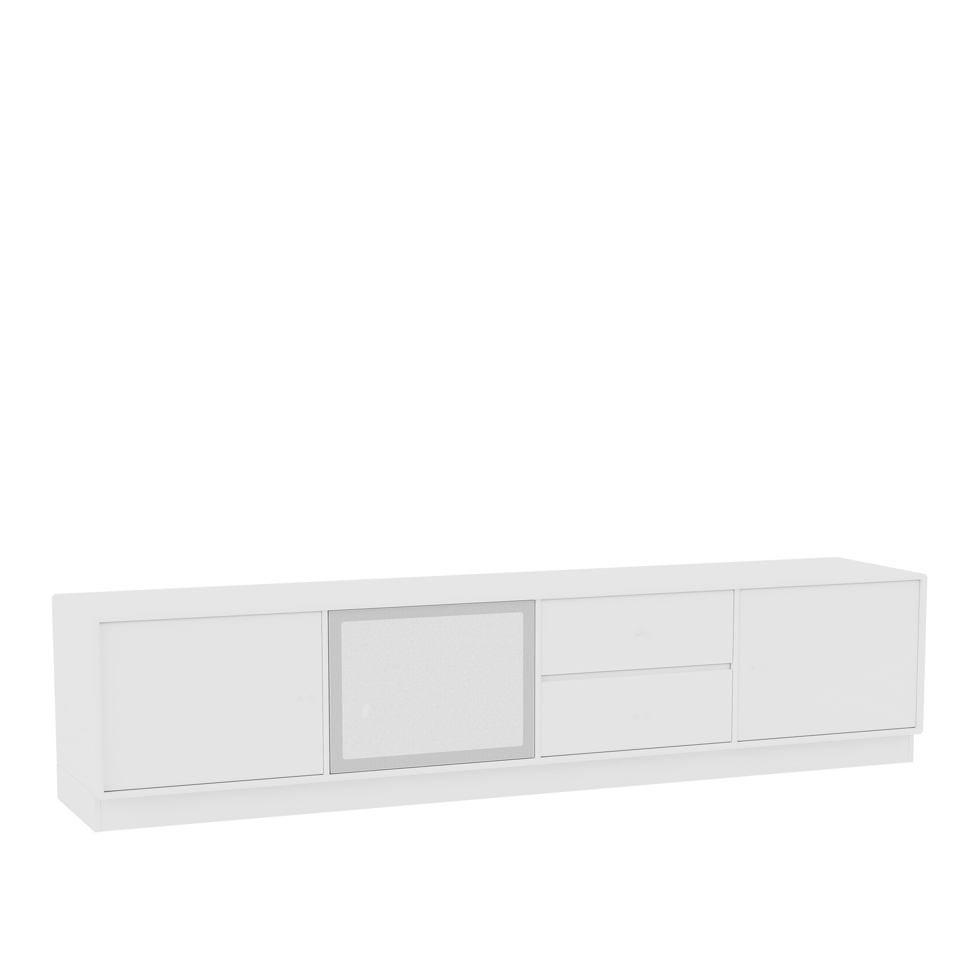 montana - octave viii tv bench 101-newwhite 07 plinth 7 cm - tv-bänkar - peter j. lassen - vit - trä