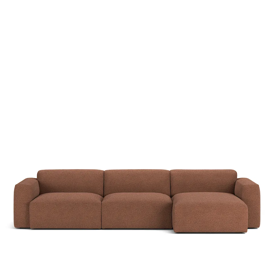 Brick 3-Seater Chaise Lounge Right, Emmi 05