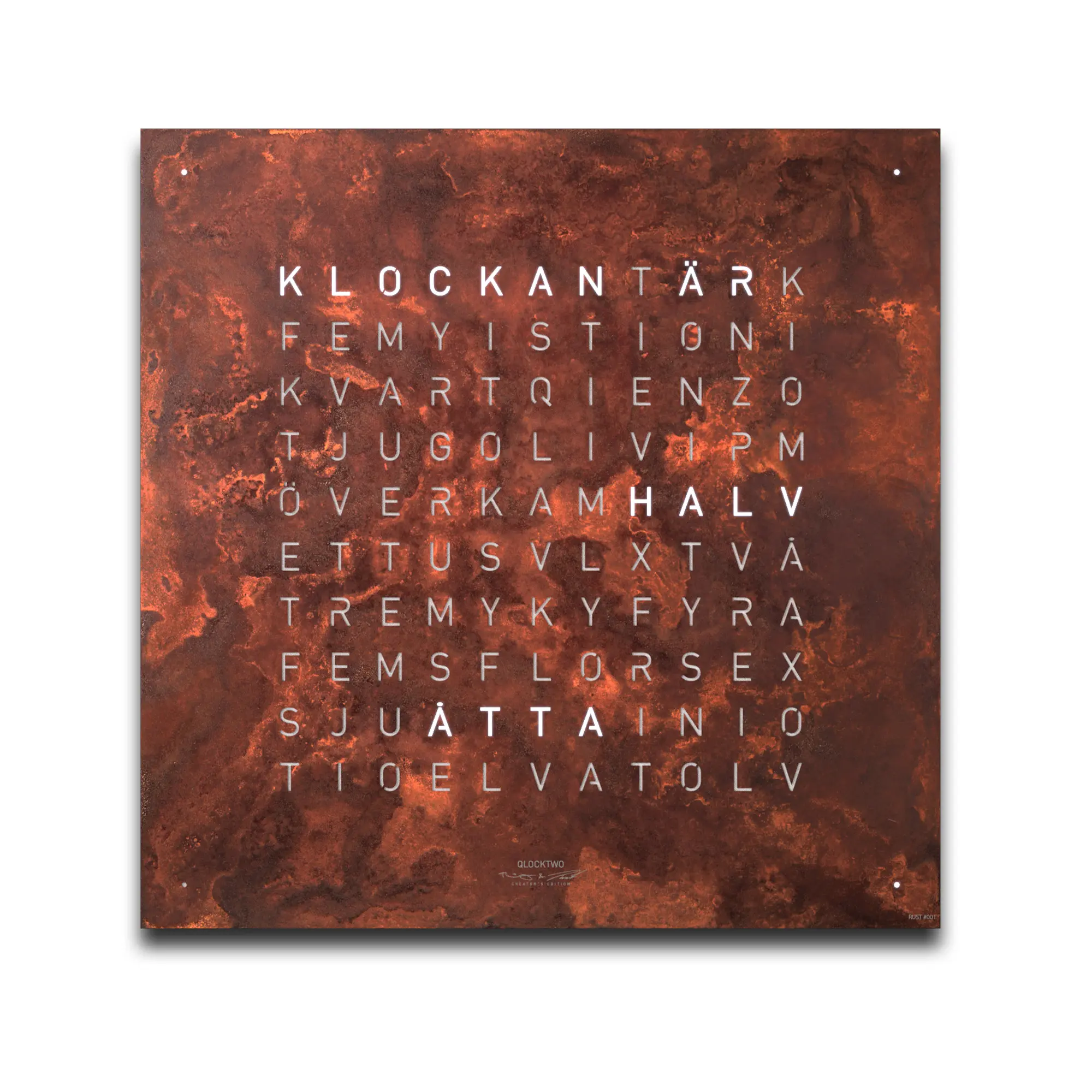 Qlocktwo Earth 45 Creator's Edition – Rust