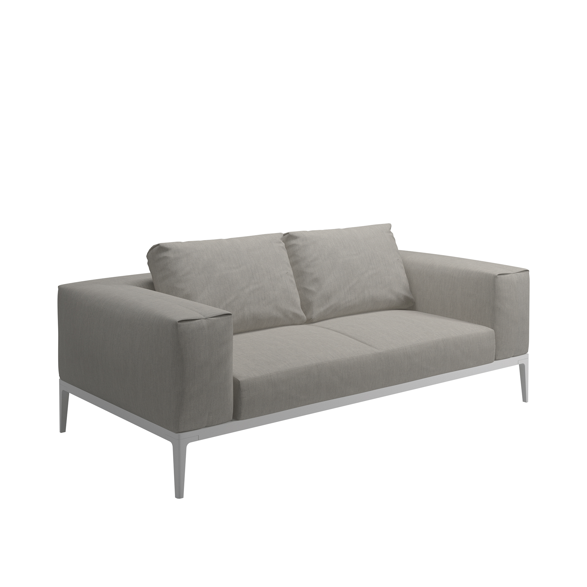 Gloster - Grid Sofa, Frame White, Kat.C. Fife Grey - Soffor utomhus - Henrik Pedersen | Utemöbler - Loungemöbler - Soffor Utomhus | Möbelexperten