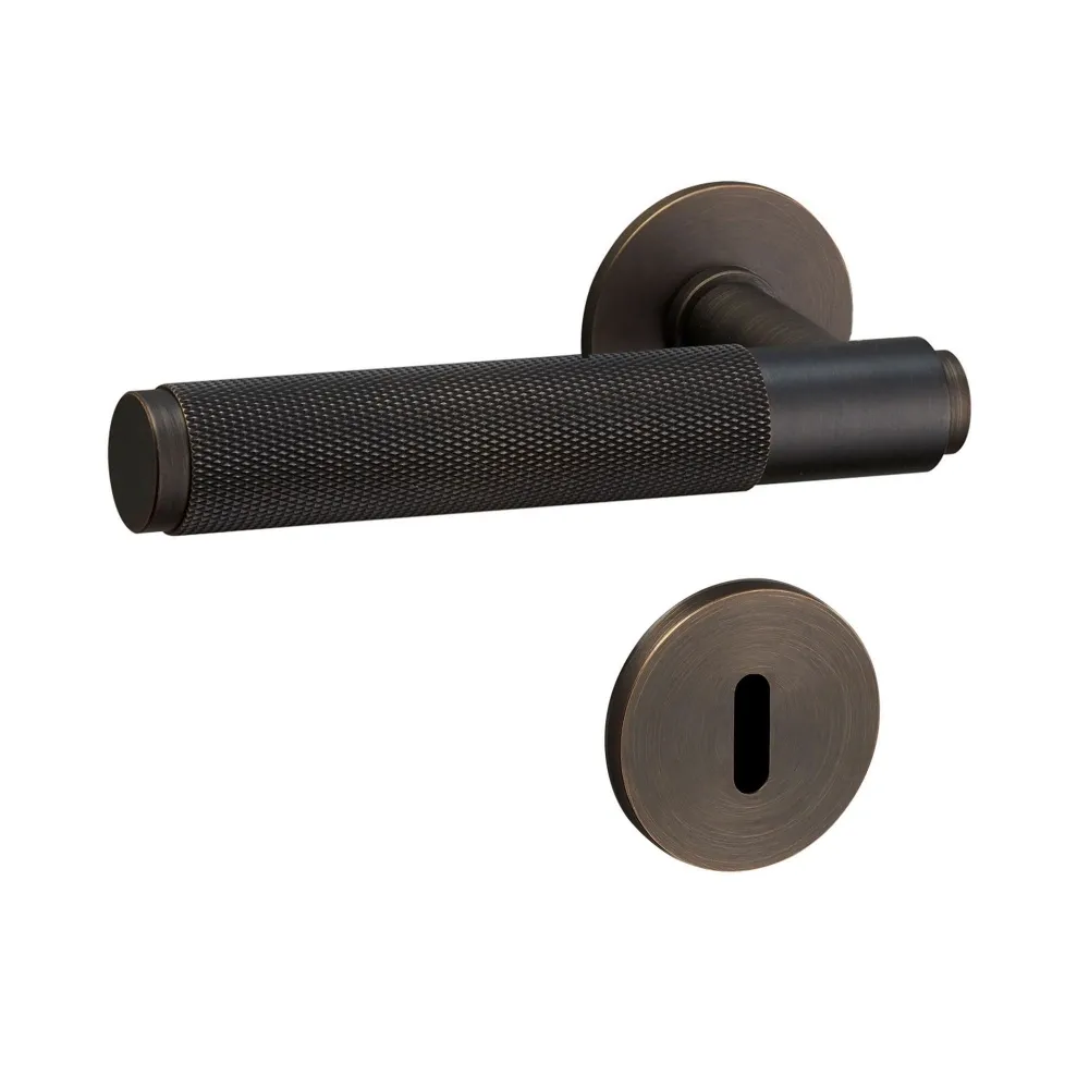 Door Lever Handle & Key Escutcheon Plate