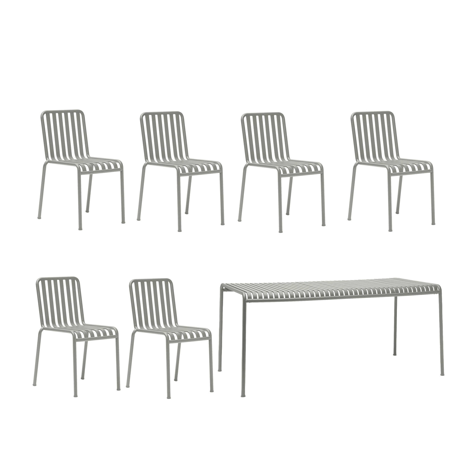 HAY - Palissade Set 3 Sky Grey - Matstolar utomhus - Ronan & Erwan Bouroullec - Grå