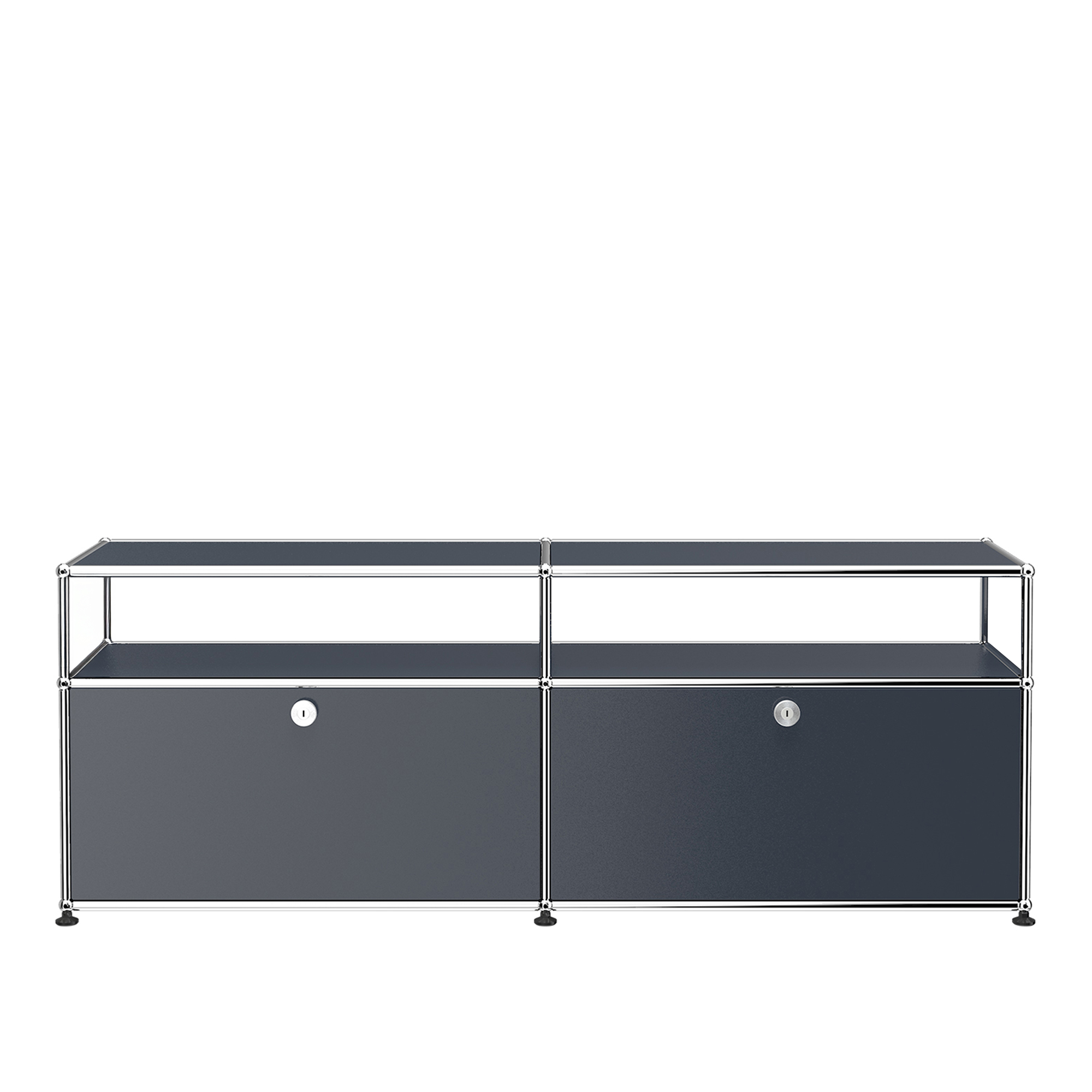 usm - usm haller 42 sideboard anthracite - tv-bänkar - fritz haller,paul schärer - grå - metall
