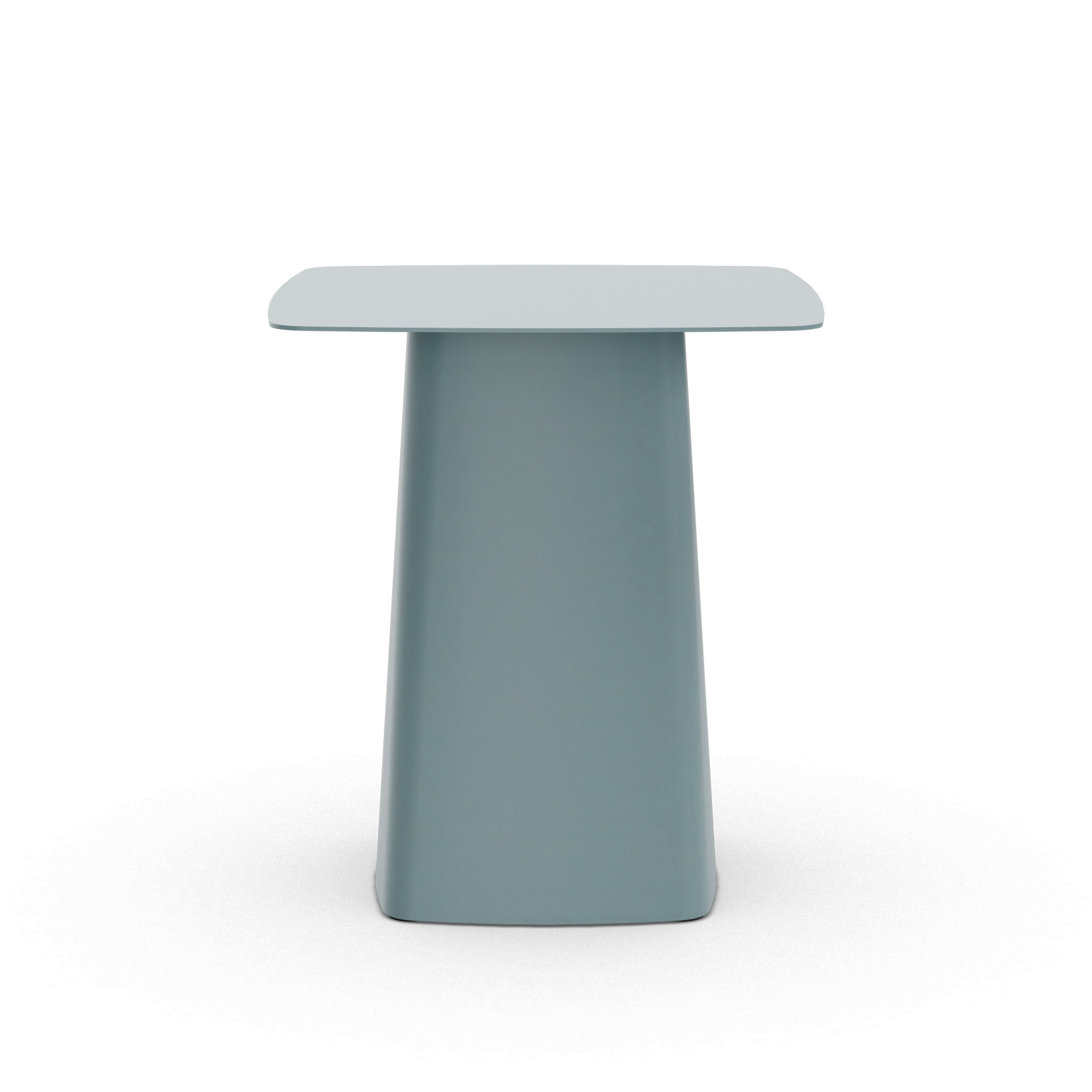 Vitra - Metal Side Table, Outdoor, Medium, Ice Grey, Sheet Steel, Powder-coated - Småbord och sidobord utomhus - Ronan & Erwan Bouroullec - Grå - Metall | Utemöbler - Utebord - Småbord Och Sidobord Utomhus | Möbelexperten