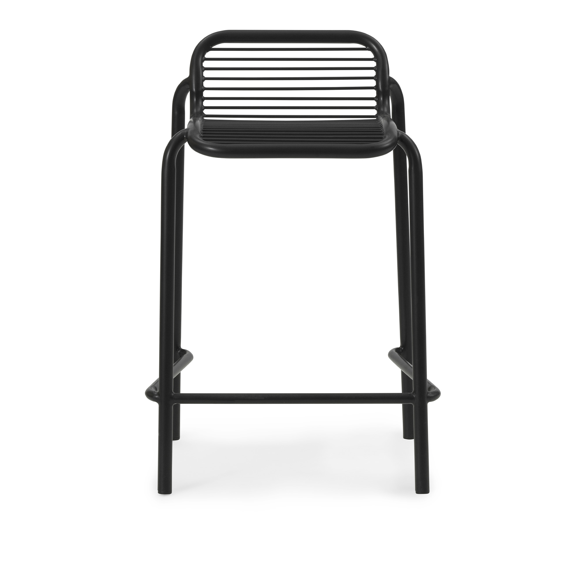 Normann Copenhagen - Vig Barstool 65 cm - Black - Barstolar utomhus - Simon Legald - Svart - Metall | Utemöbler - Utestolar - Barstolar Utomhus | Möbelexperten
