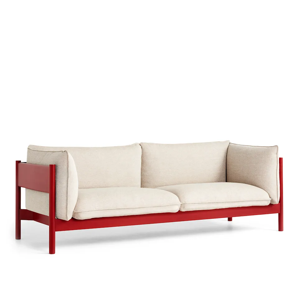 Arbour Eco 3-sitssoffa Wine Red Stained Beech