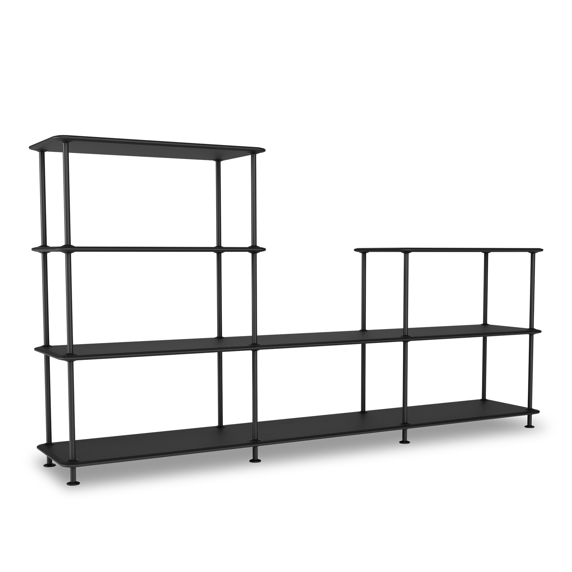 montana - montana free 312000 207-blackstructure 05-black - hyllor & hyllsystem - jakob wagner - svart - metall/trä