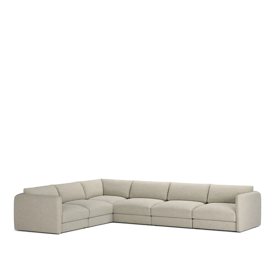 Pavarotti 6-Seater Corner, Removable Cover, Cushion Variant 03, Sienna 102