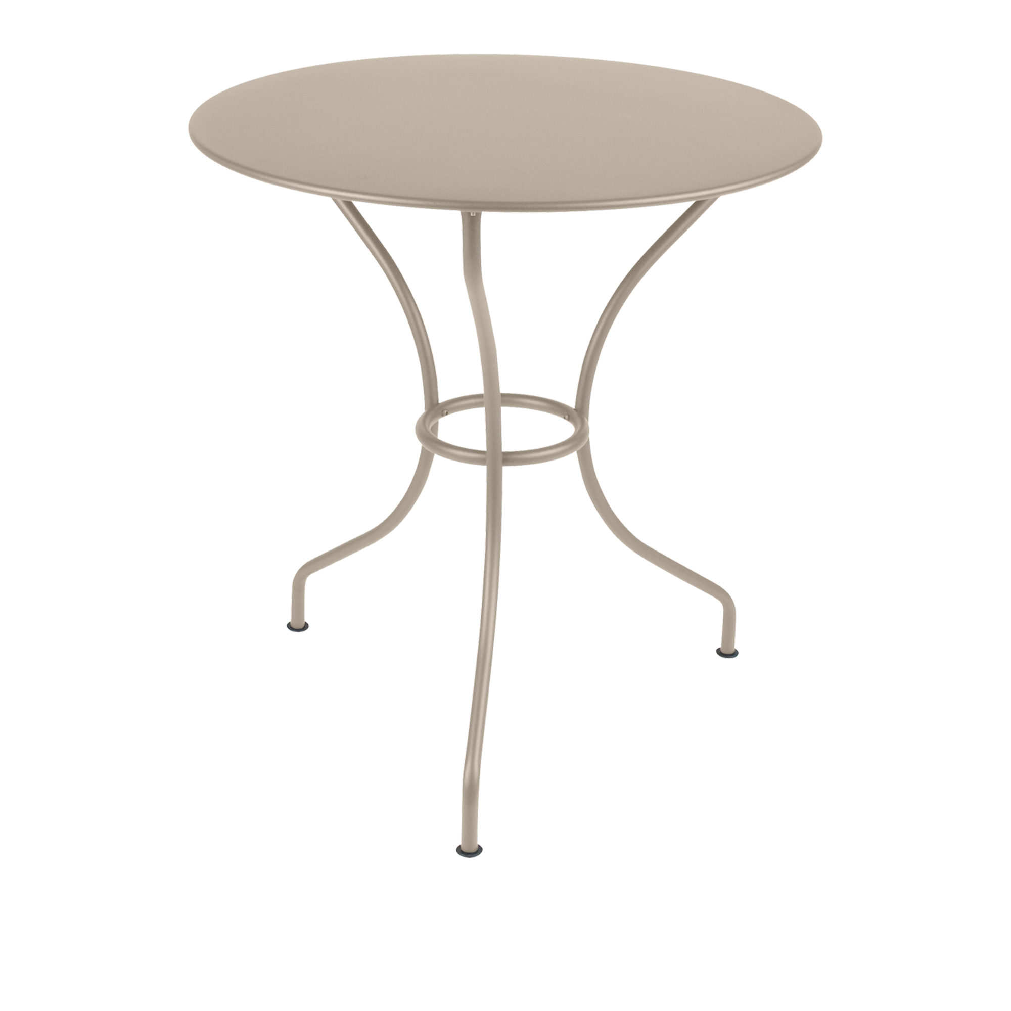 fermob - opéra pedestal table ø 67 cm, nutmeg - matbord utomhus - beige - metall