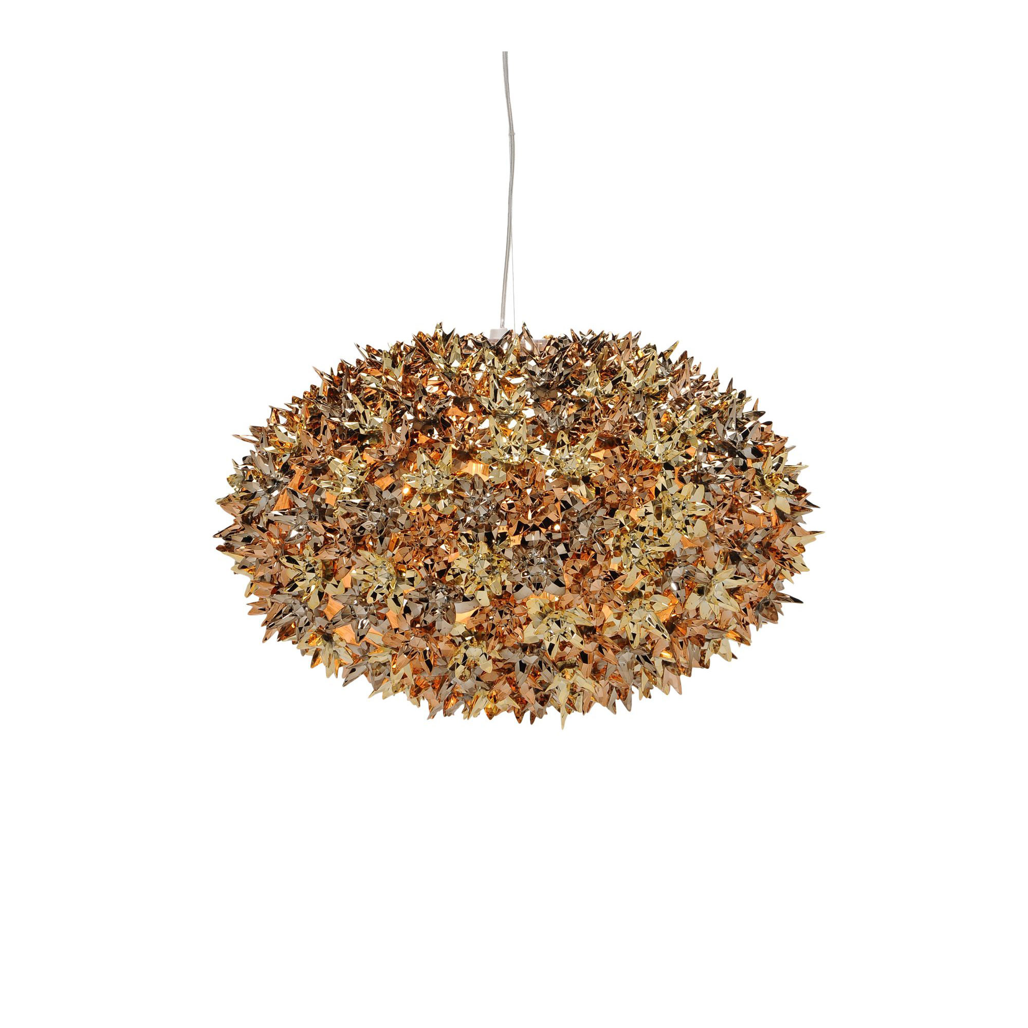 Kartell - Bloom S1 Suspension 9268, Metal, Incl. 6xLED 4,5W G9 - Pendellampor - Ferruccio Laviani - Koppar,Guld