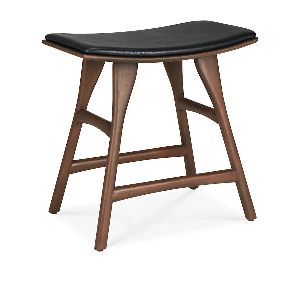 Osso Stool Teak Brown - Upholstered