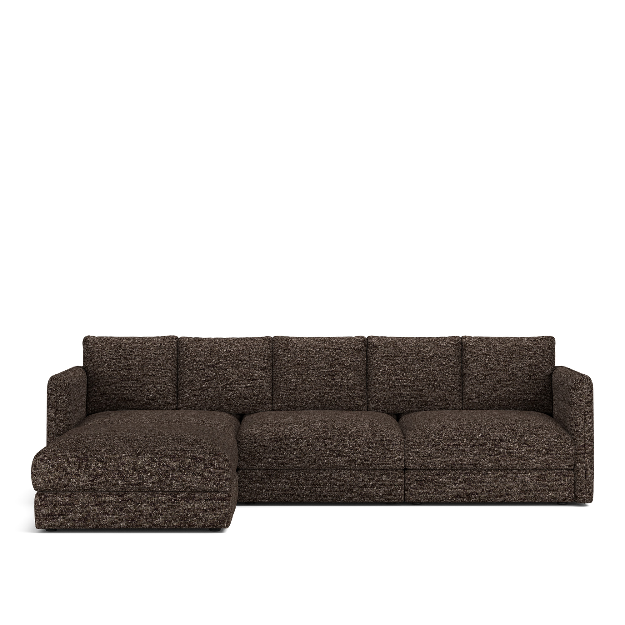 NOGA - Pavarotti 3-Seater + Footstool, Removable Cover, Cushion Variant 02, Lucinasco 17 - Soffor - Brun