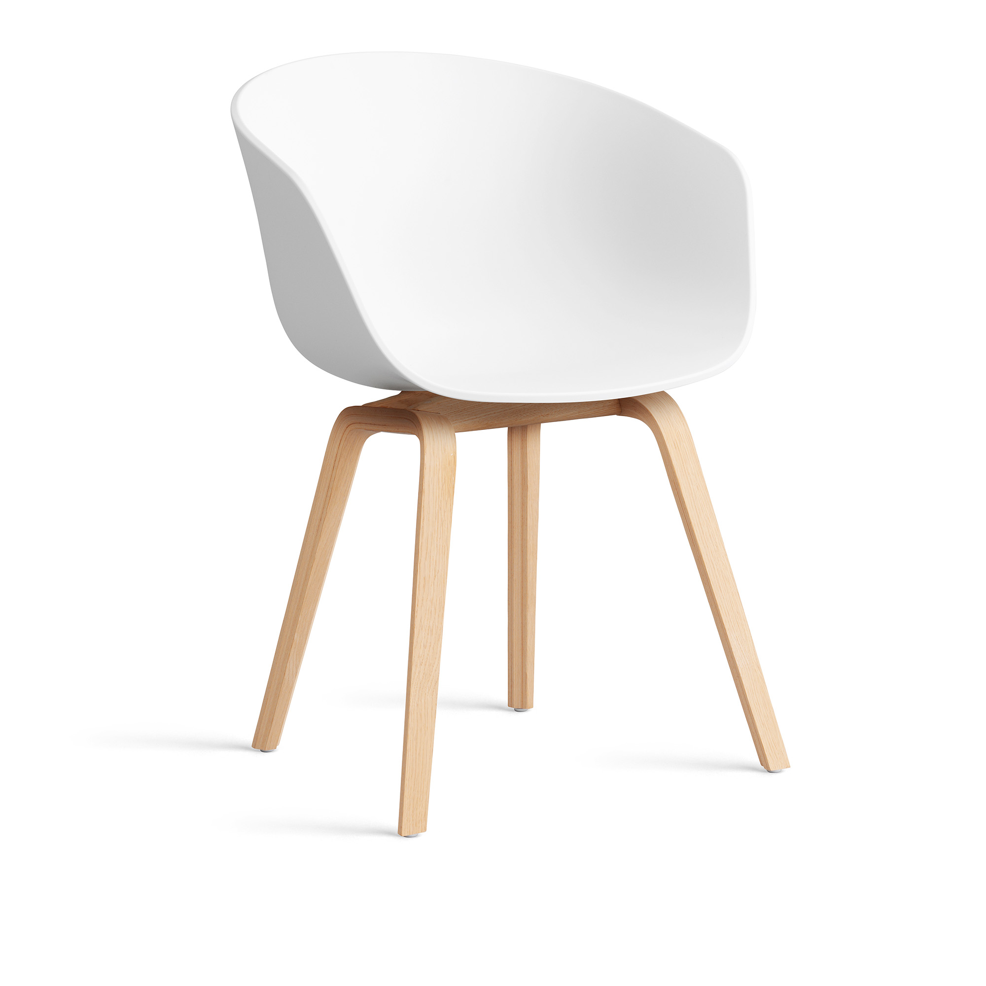 HAY - AAC22 Soaped Oak Veneer Base White 2.0 Shell - Matstolar - Hee Welling - Vit - Trä/Plast