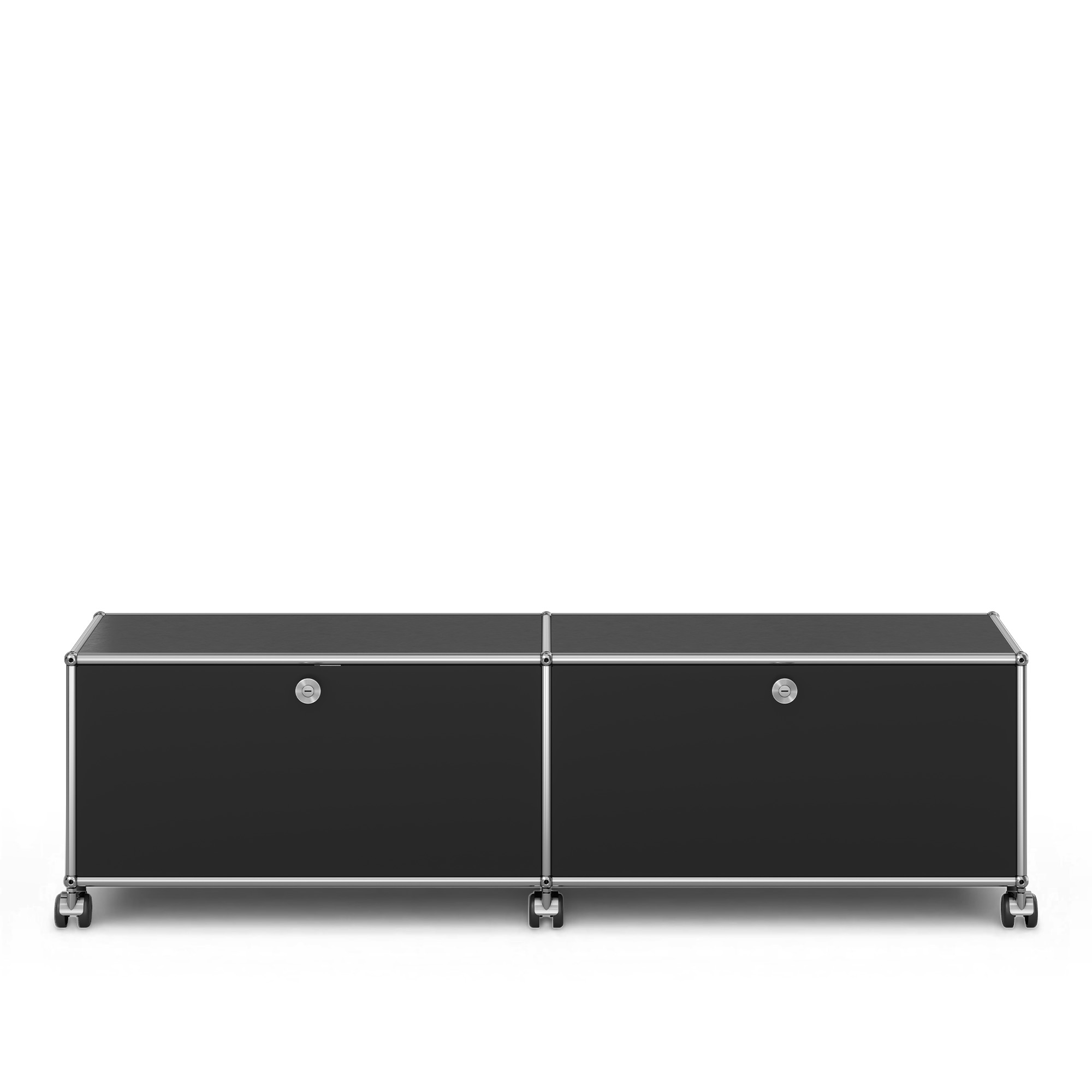USM - USM Haller TV Furniture M61 Graphite Black - TV-bänkar - Fritz Haller & Paul Schärer - Svart - Metall | Möbler - Förvaring Och Hyllor - Tv-bänkar | Möbelexperten