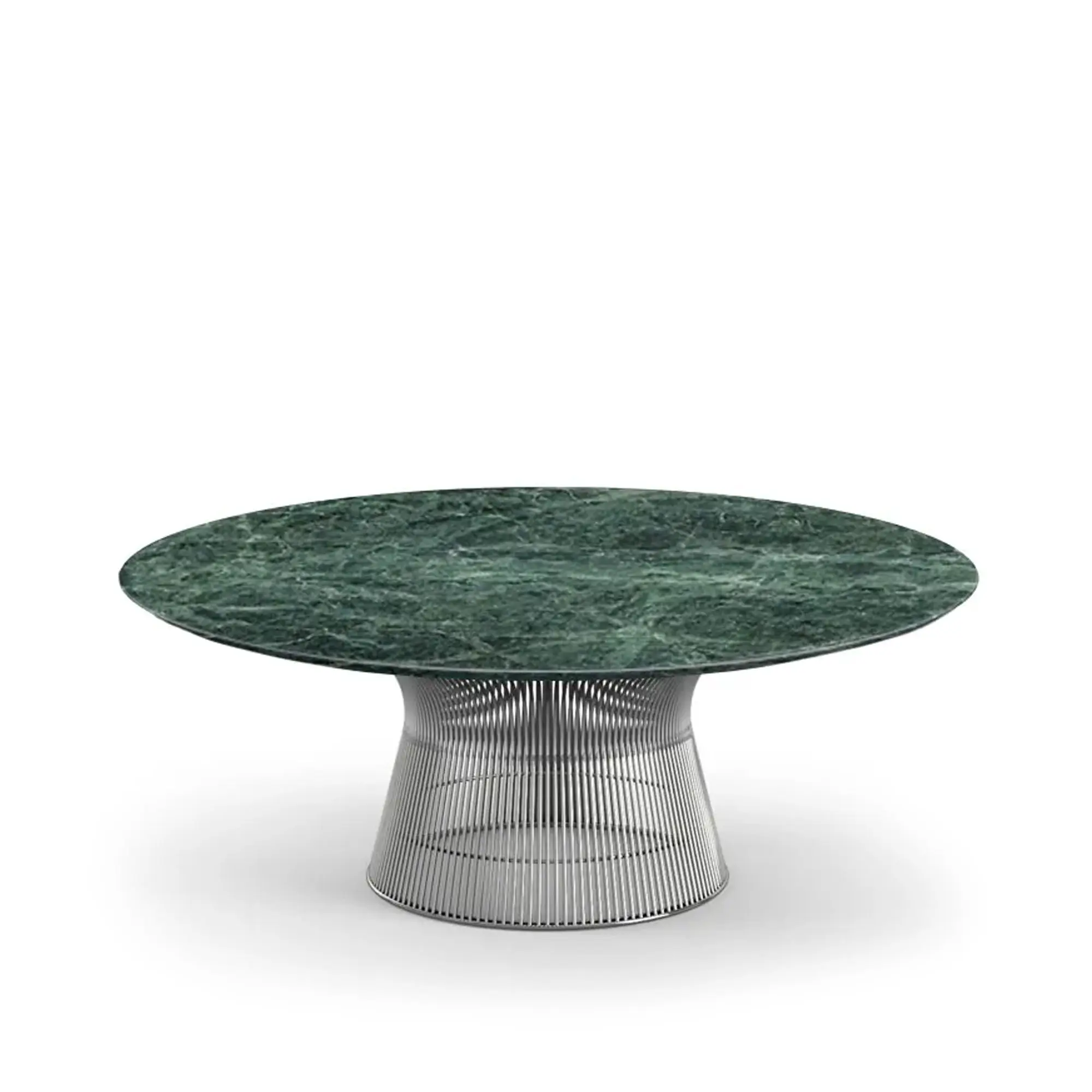Platner soffbord Ø 107 cm Polerad Nickel