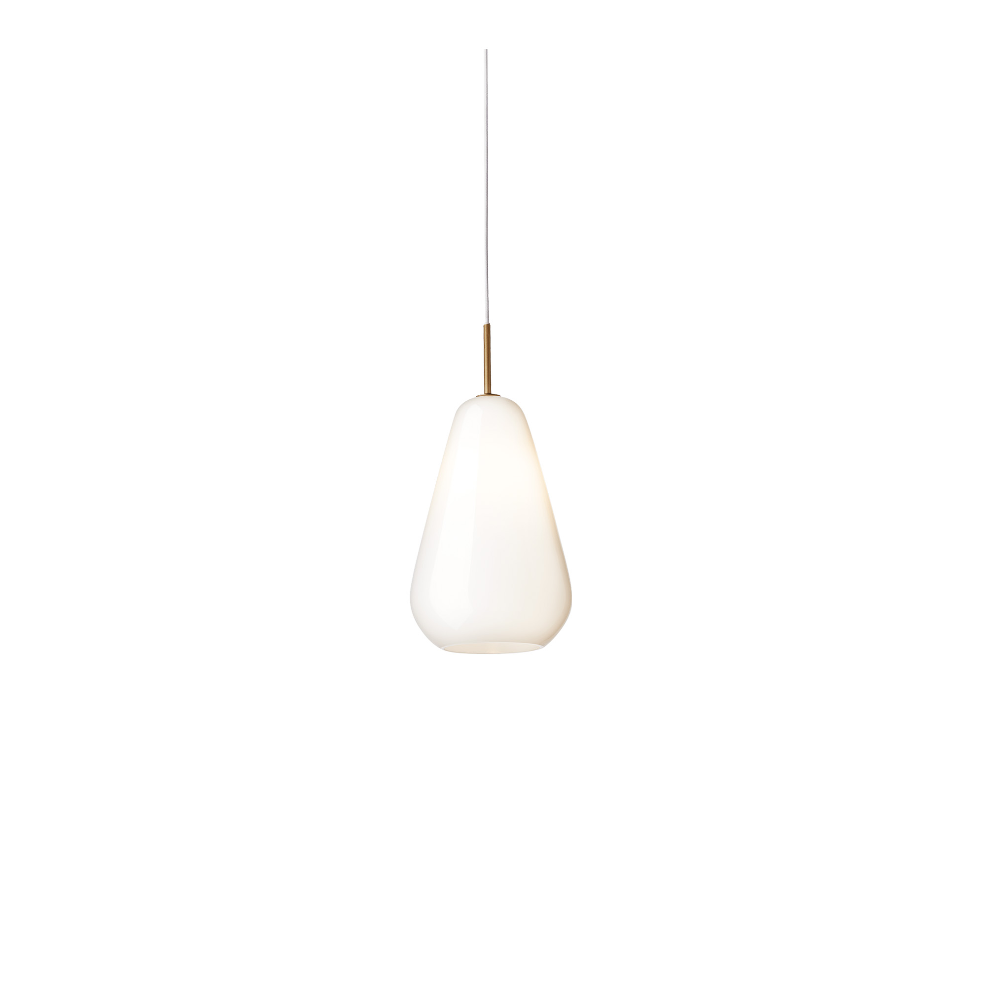 Nuura - Anoli 1 Medium Nordic Gold/Opal White - Pendellampor - Sofie Refer - Vit