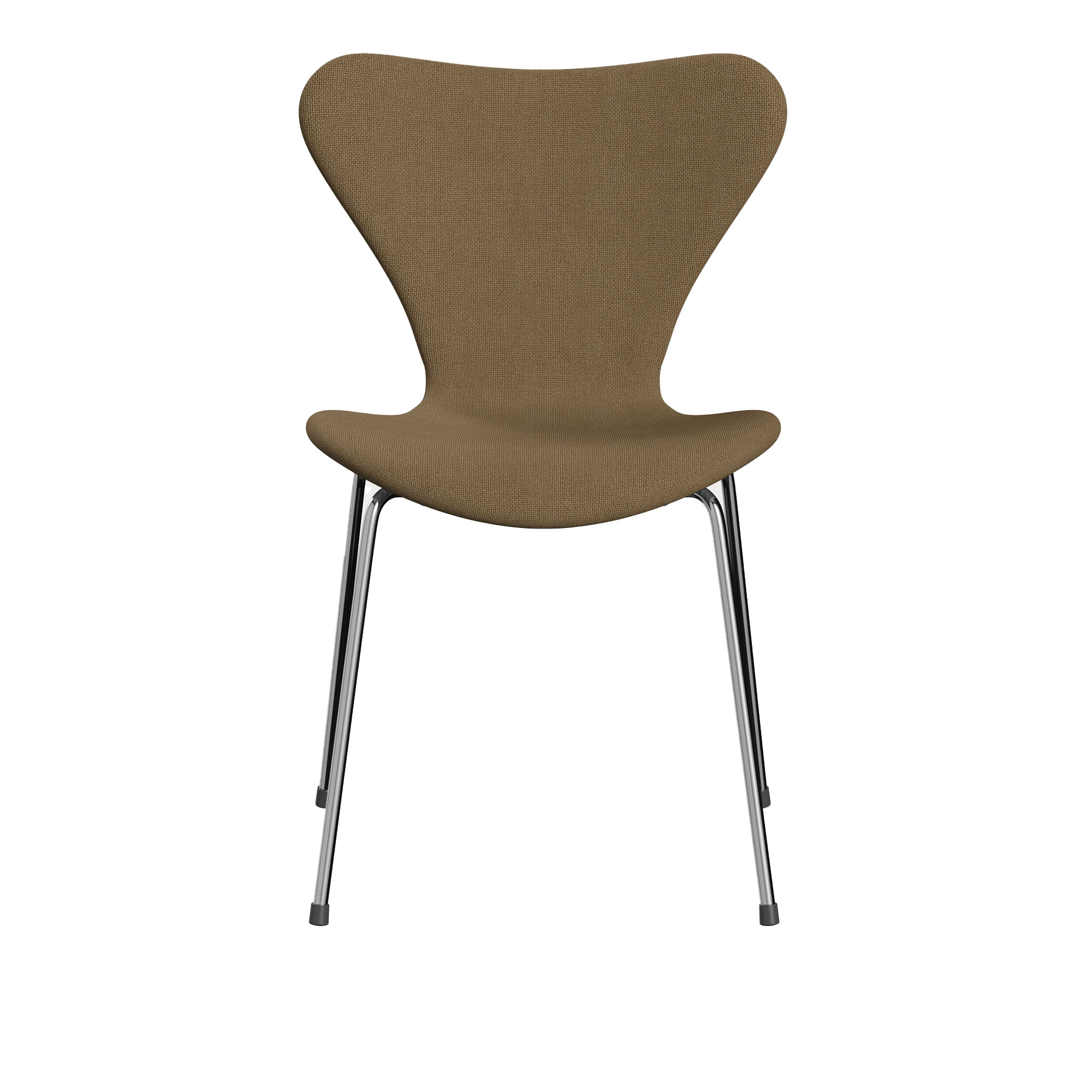 Fritz Hansen - 3107 Sjuan - Helklädd, Tyg, Hallingdal 224 - Matstolar - designer_arne_jacobsen - Guld - Metall/Trä/Textilmaterial