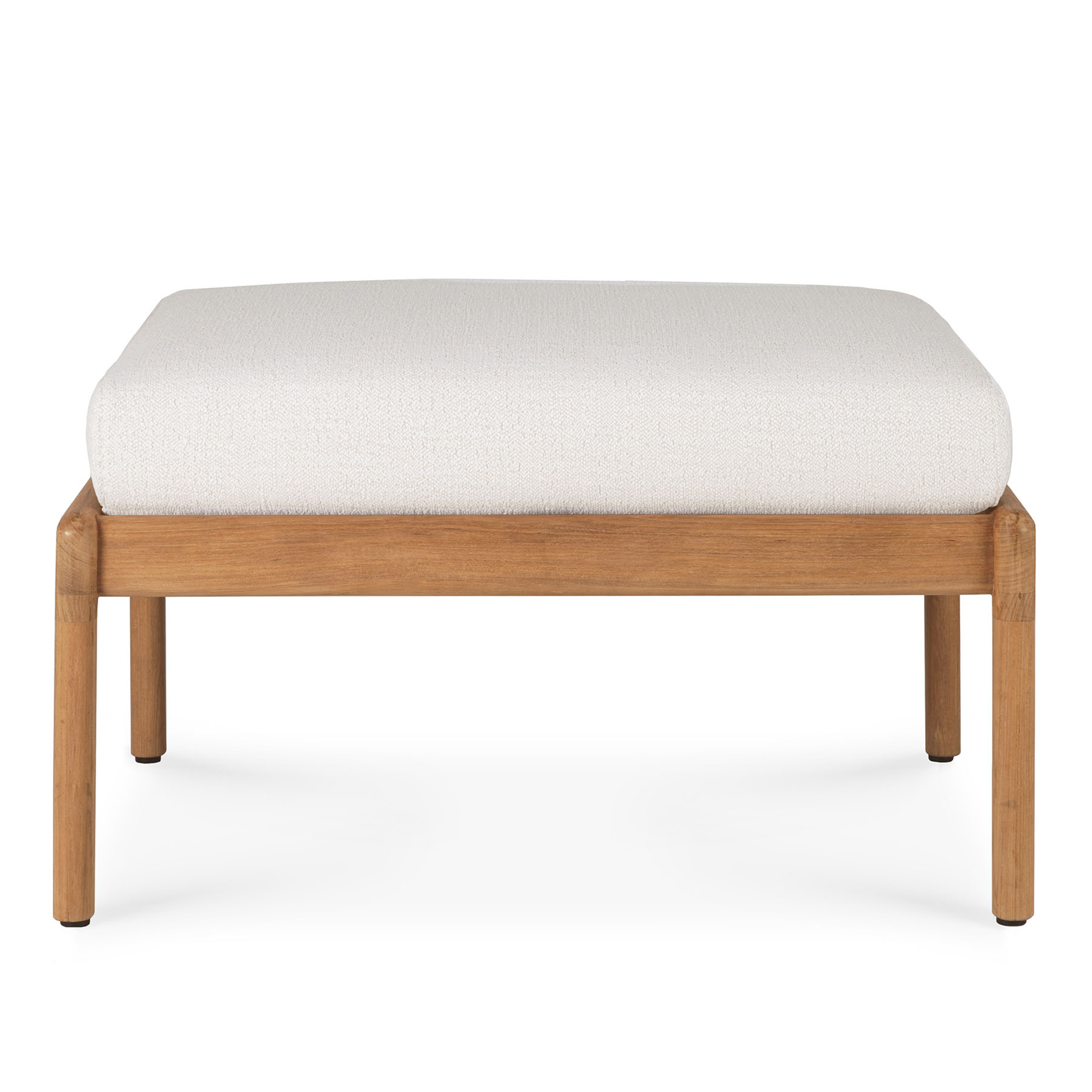 Ethnicraft - Jack Outdoor Footstool - Teak/Off White - Utomhuspallar och puffar - Vit | Utemöbler - Utestolar - Utomhuspallar Och Puffar | Möbelexperten