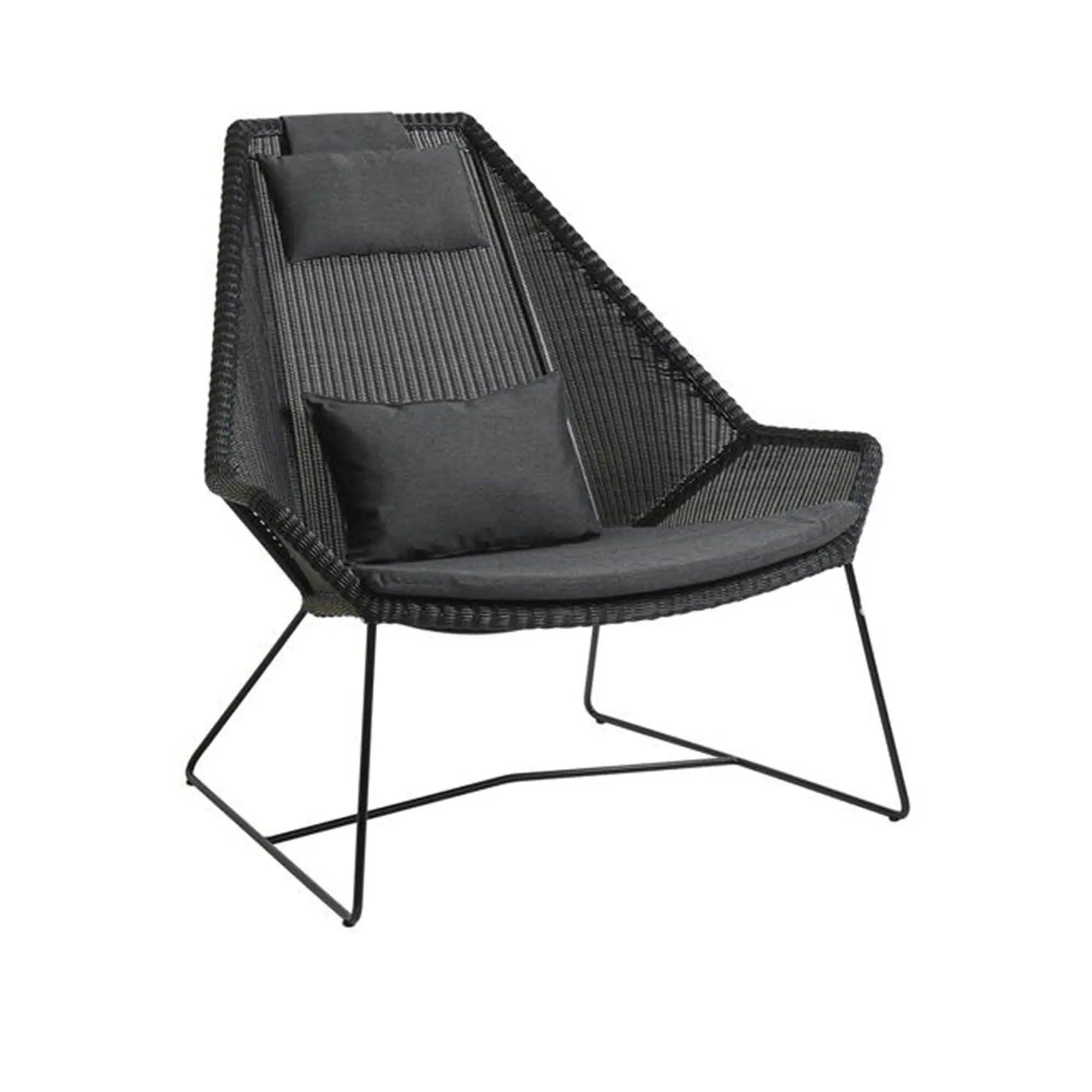 Breeze highback fåtölj, White grey, Cane-Line Weave