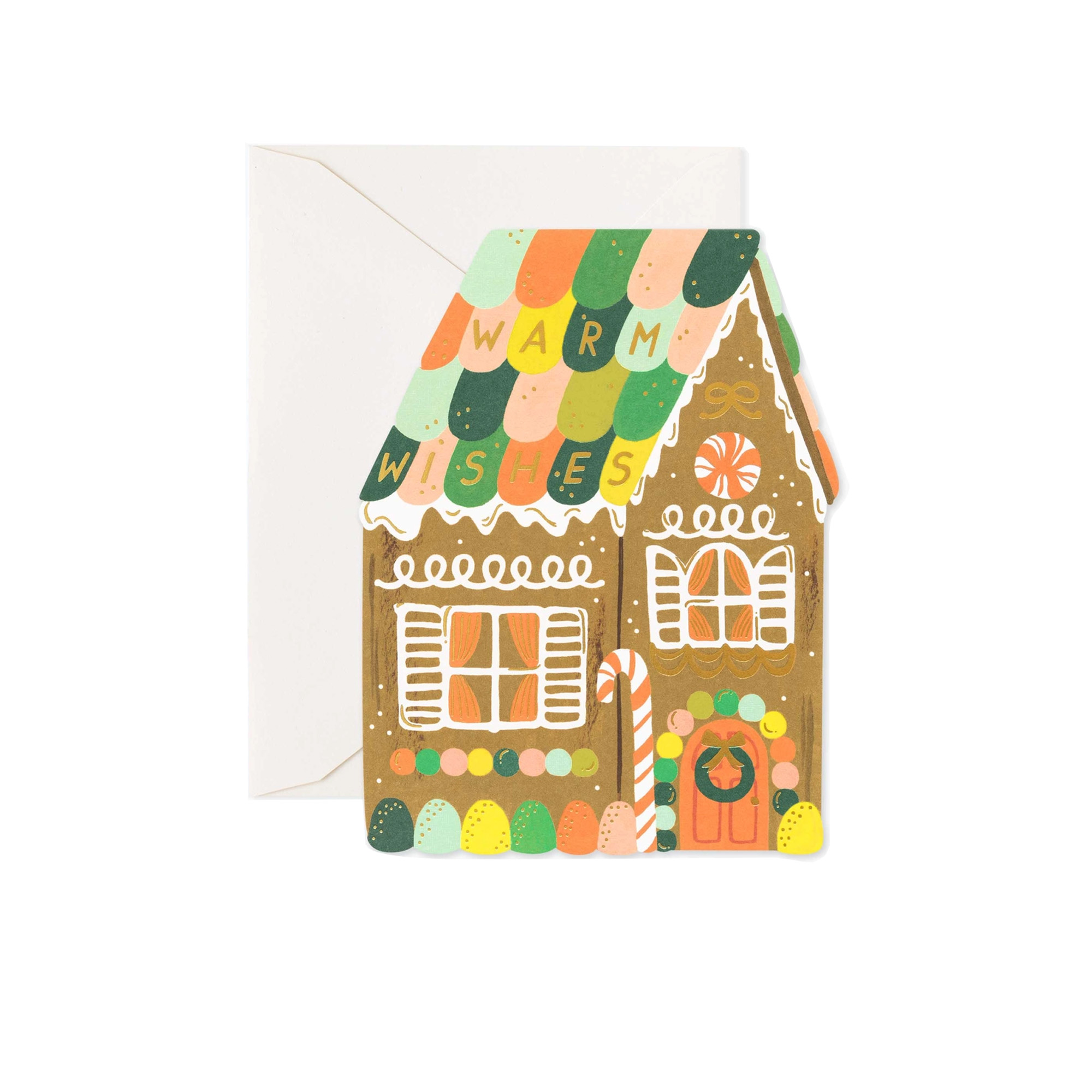 Rifle Paper Co. - Gingerbread House Card - Anteckningsböcker & kort - Anna Bond - Flerfärgad