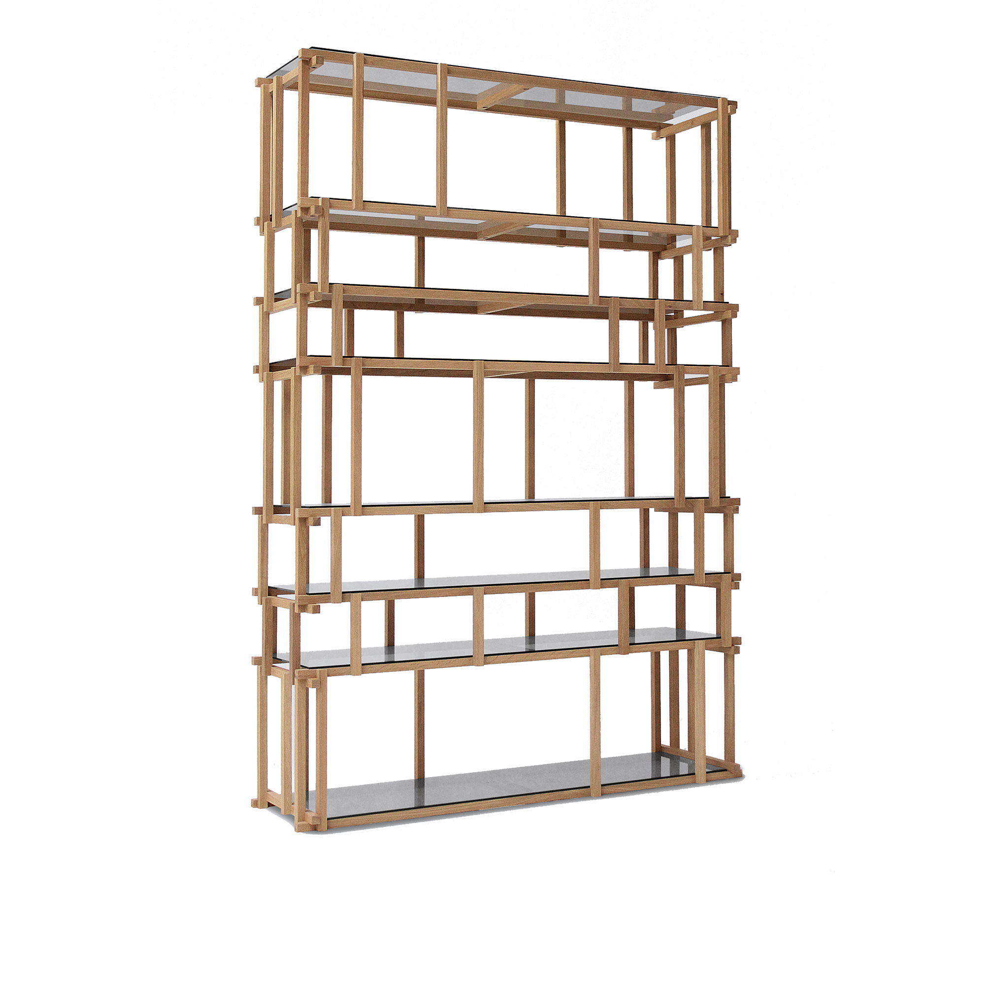 Living Divani - Off Cut Bookshelf, Walnut - Bokhyllor - Nathan Yong - Träfärgad - Trä/Syntetiskt