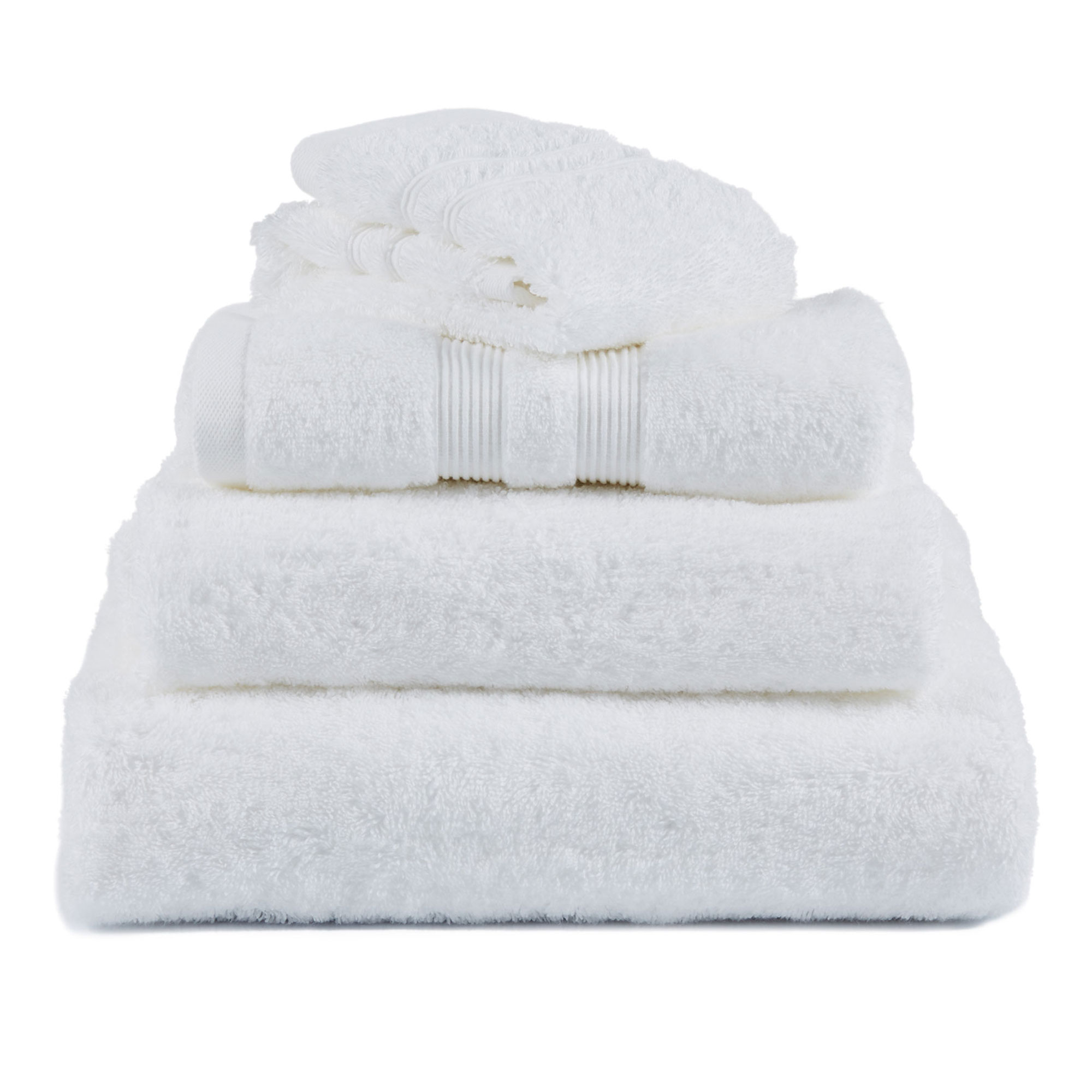 Mille Notti - Fontana Towel Organic White 100x150 - Handdukar och badlakan - Vit | Textilier - Badrumstextilier - Handdukar Och Badlakan | Möbelexperten