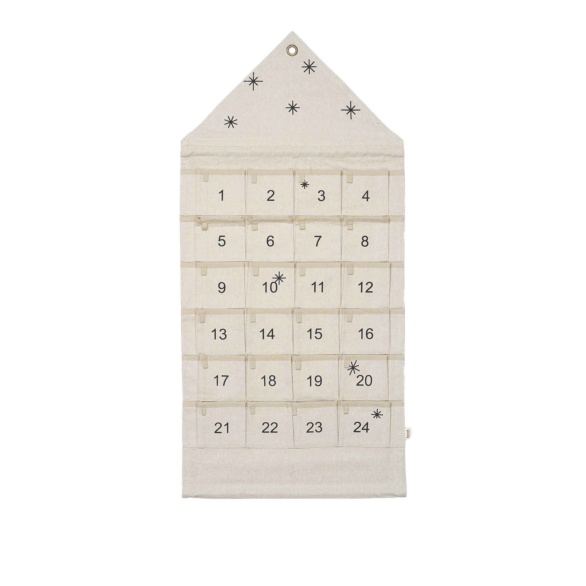 Star julekalender hus 100 cm Sand