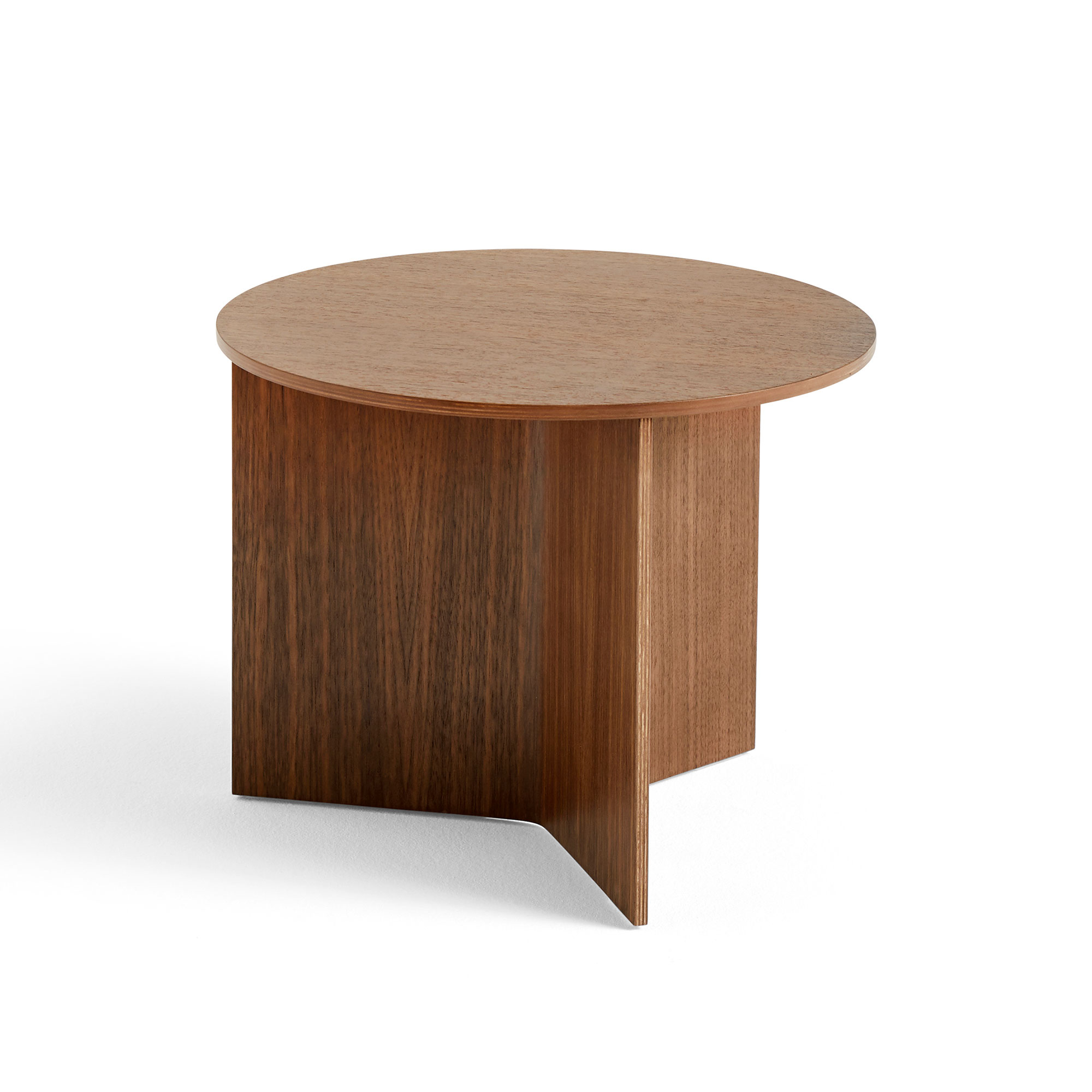 HAY - Slit Table Wood Round Walnut - Sofabord - Tre farget - Tre