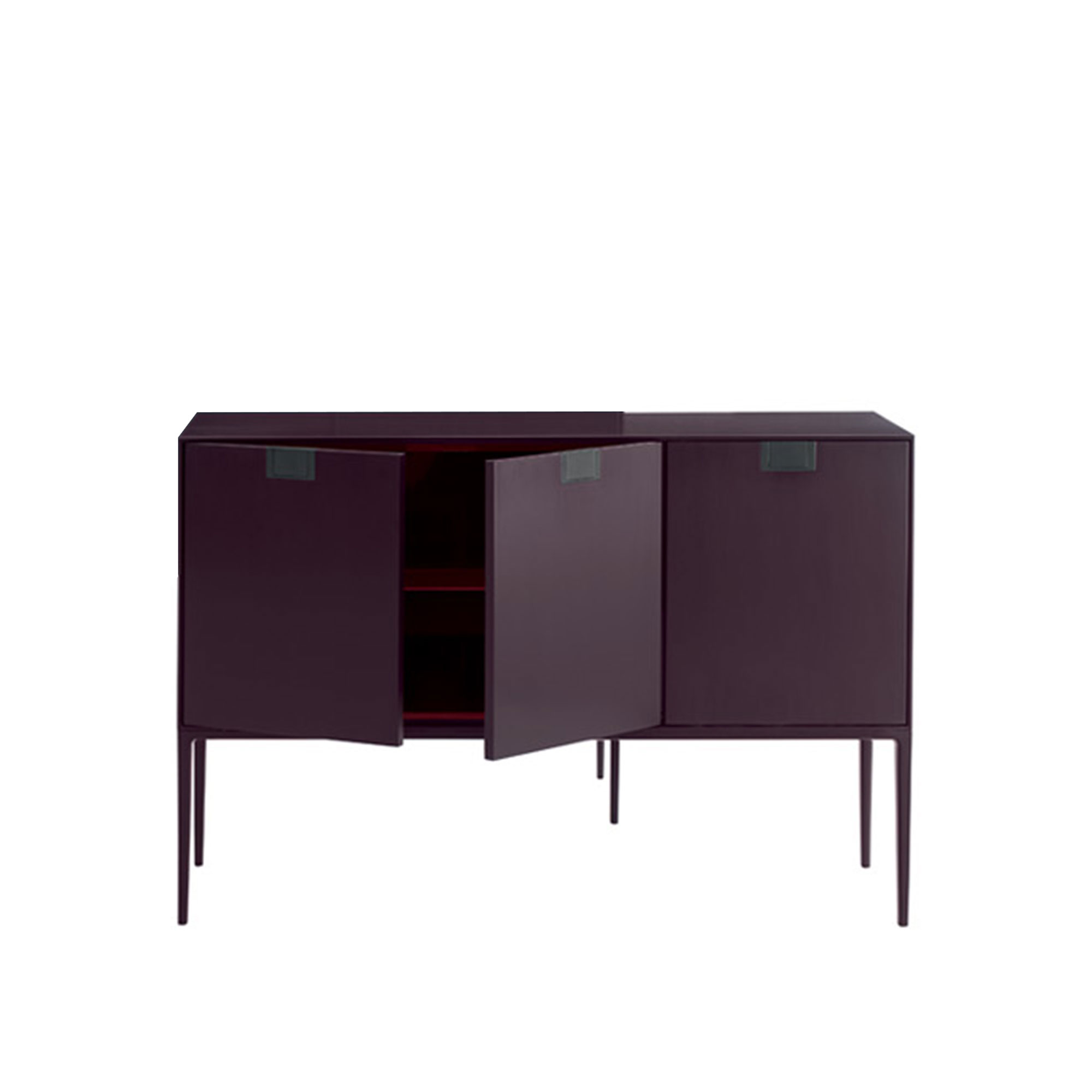 Maxalto - Alcor Sideboard 135, Black Shellac, 3 hinged doors - Sideboards - Antonio Citterio - Svart - MDF/Metall/Trä
