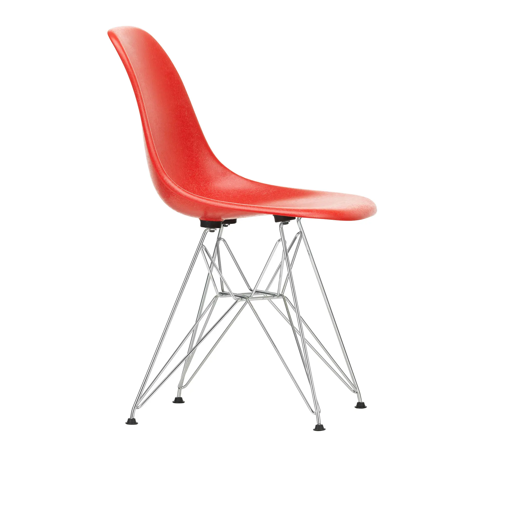 Eames Fiberglass Chair DSR stol Chrome