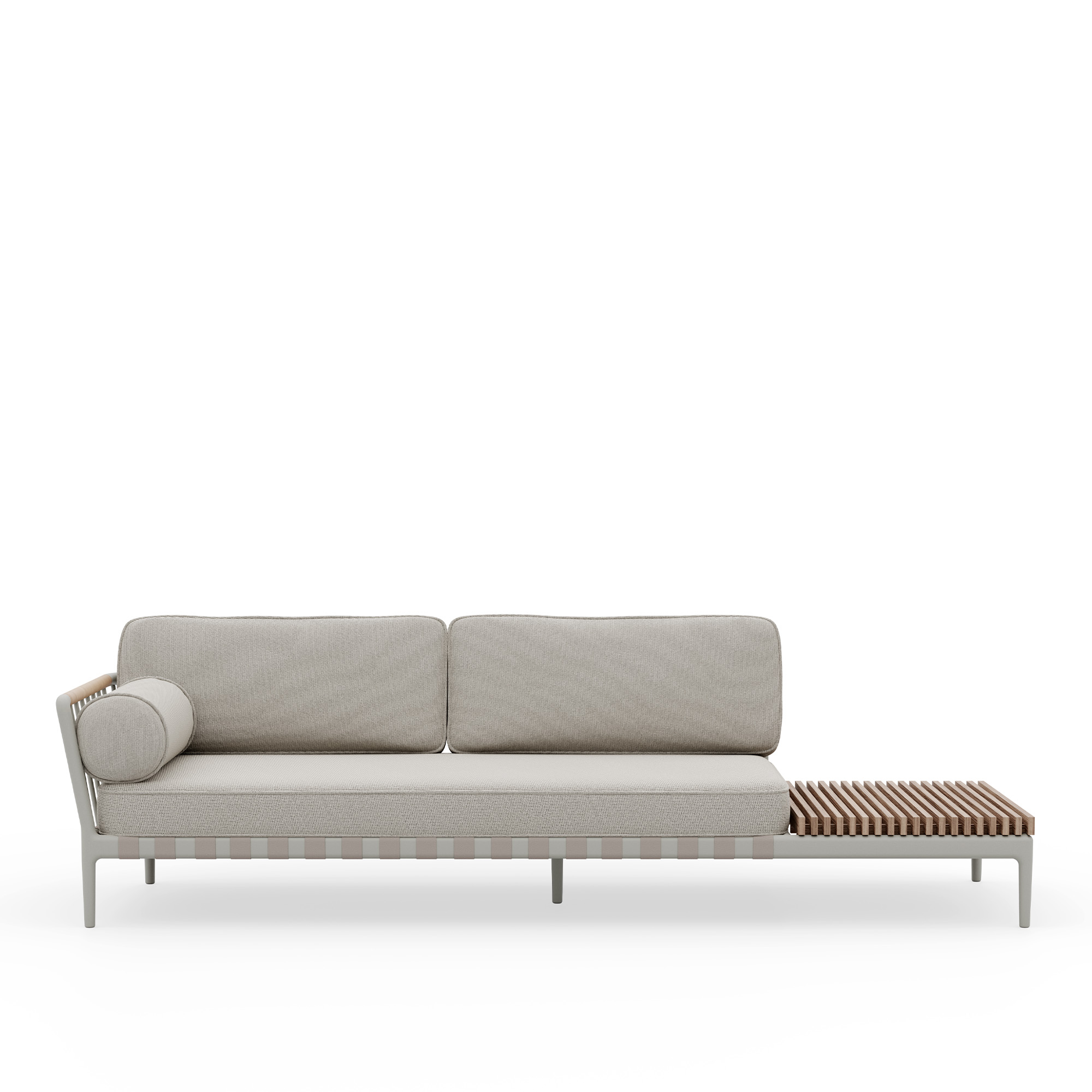 vipp - vipp720 open-air sofa, table end, right, dune, sand - soffor utomhus