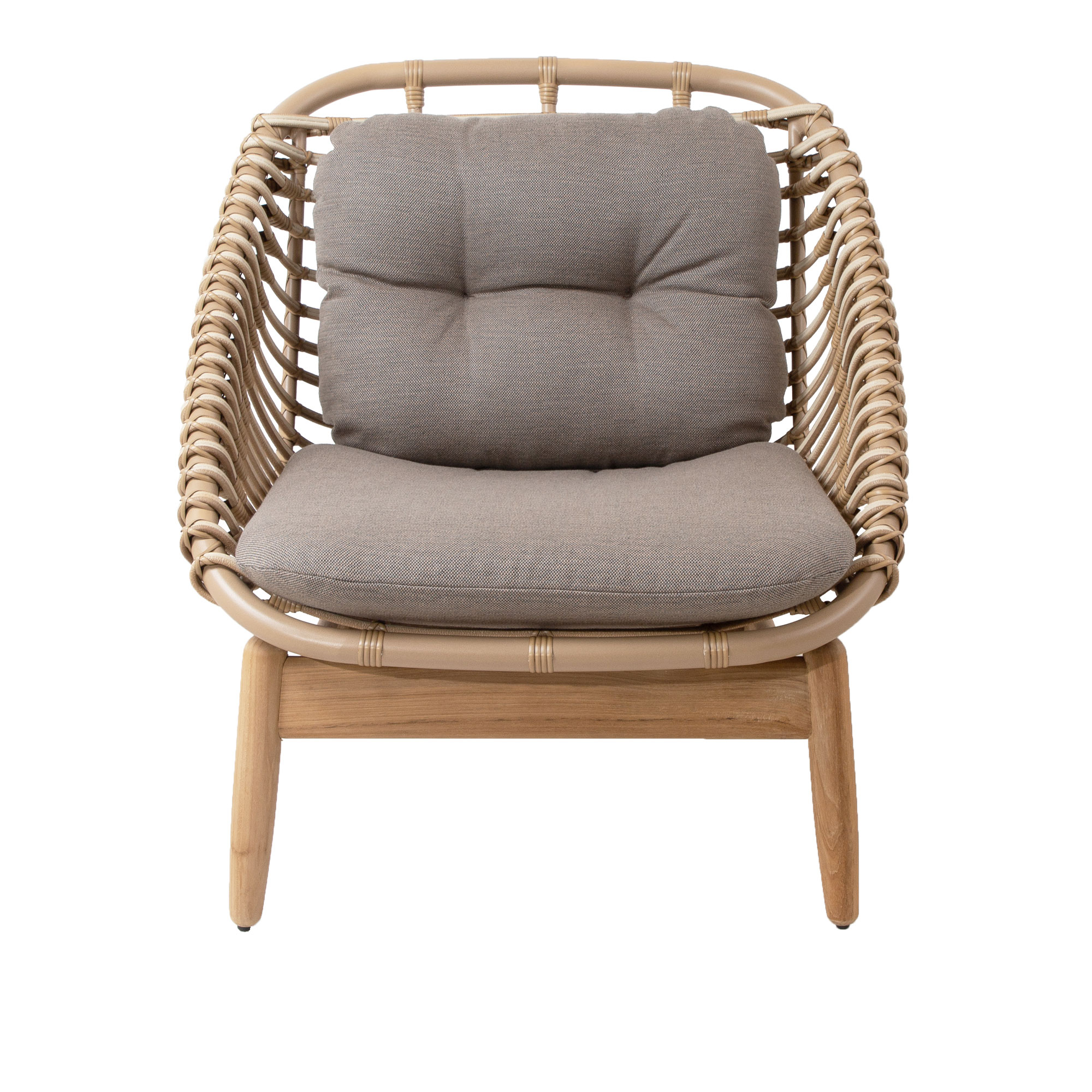 Cane-Line - Strington Lounge Chair Teak / Natural / Taupe - Fåtöljer utomhus - Foersom & Hiort-Lorenzen MDD | Utemöbler - Loungemöbler - Fåtöljer Utomhus | Möbelexperten